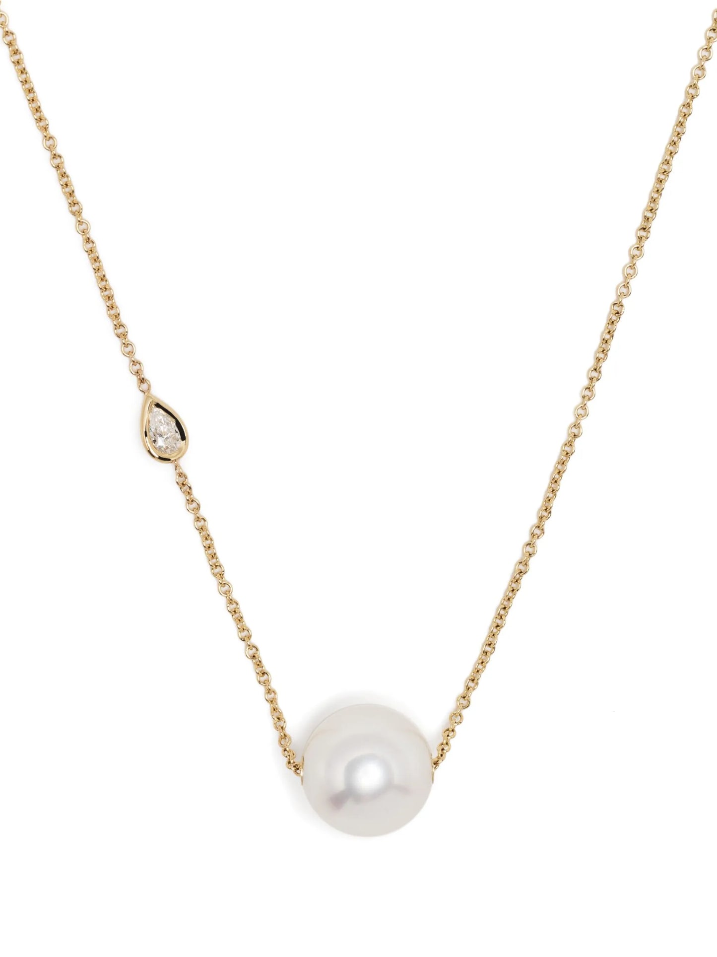 14kt yellow gold Sea of Beauty diamond and pearl necklace