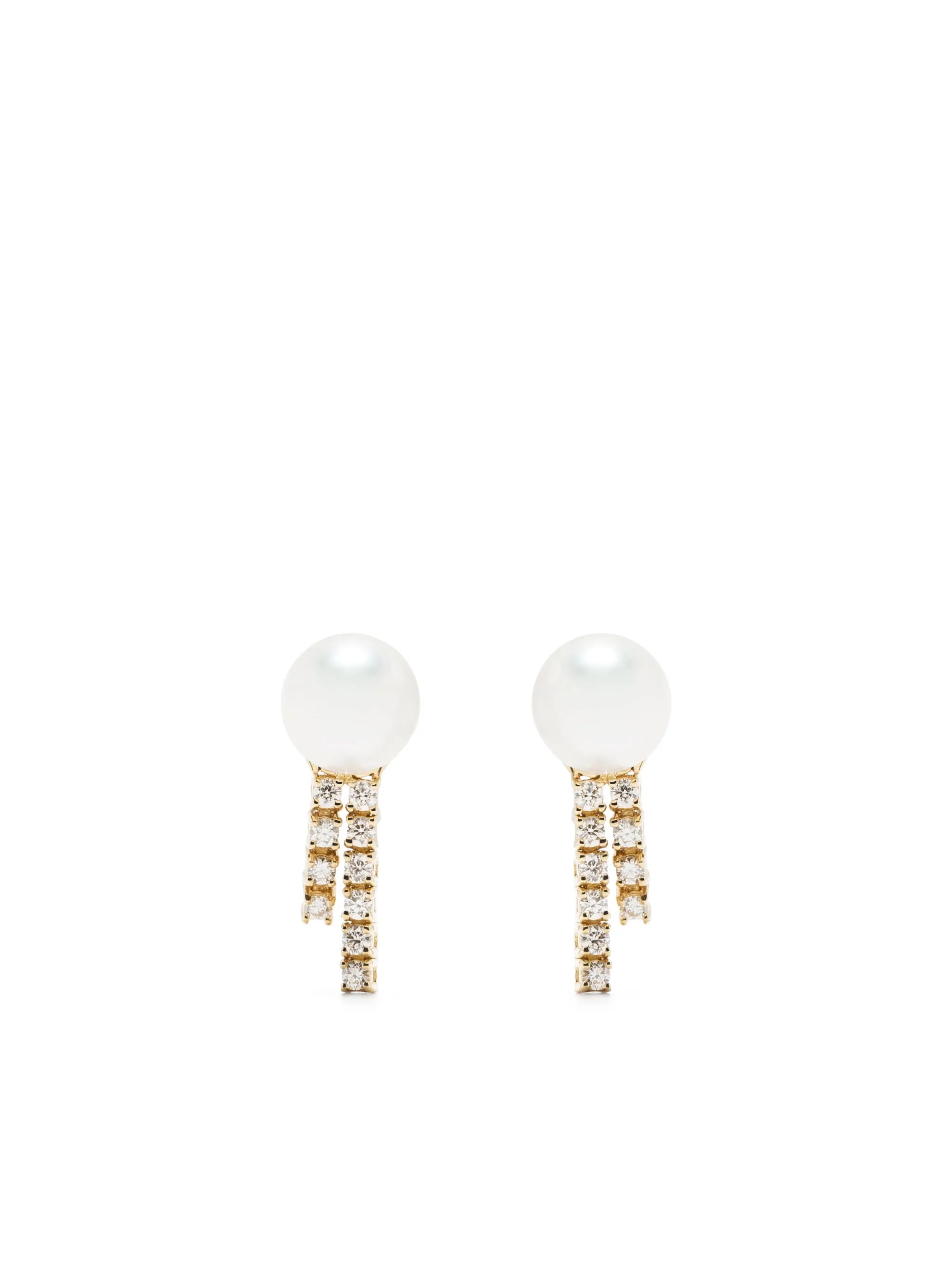 18kt yellow gold pearl earring