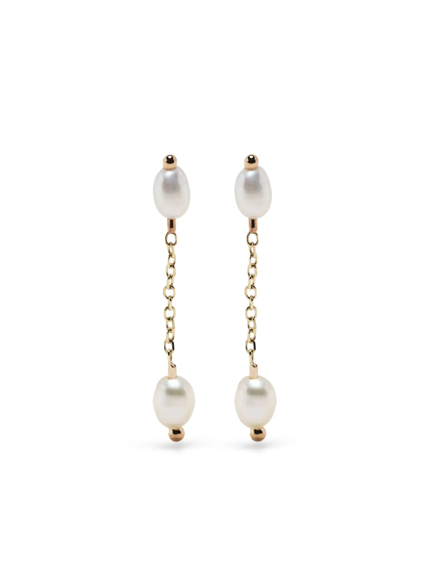 14kt yellow gold Shower pearl drop earrings
