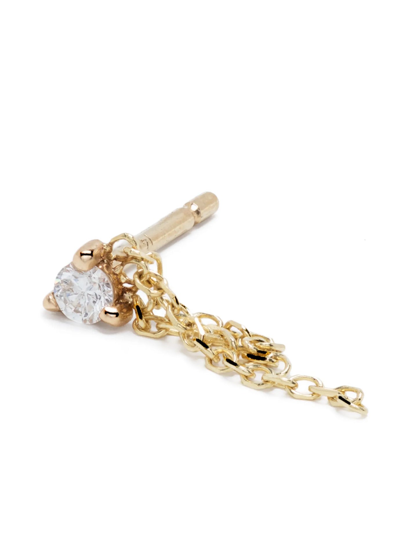 14kt yellow gold Mist diamond chain-link earrings