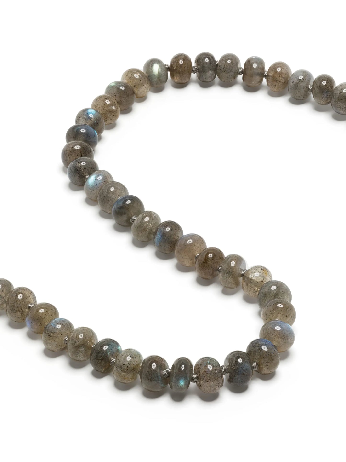 18kt yellow gold Foundation labradorite beaded necklace