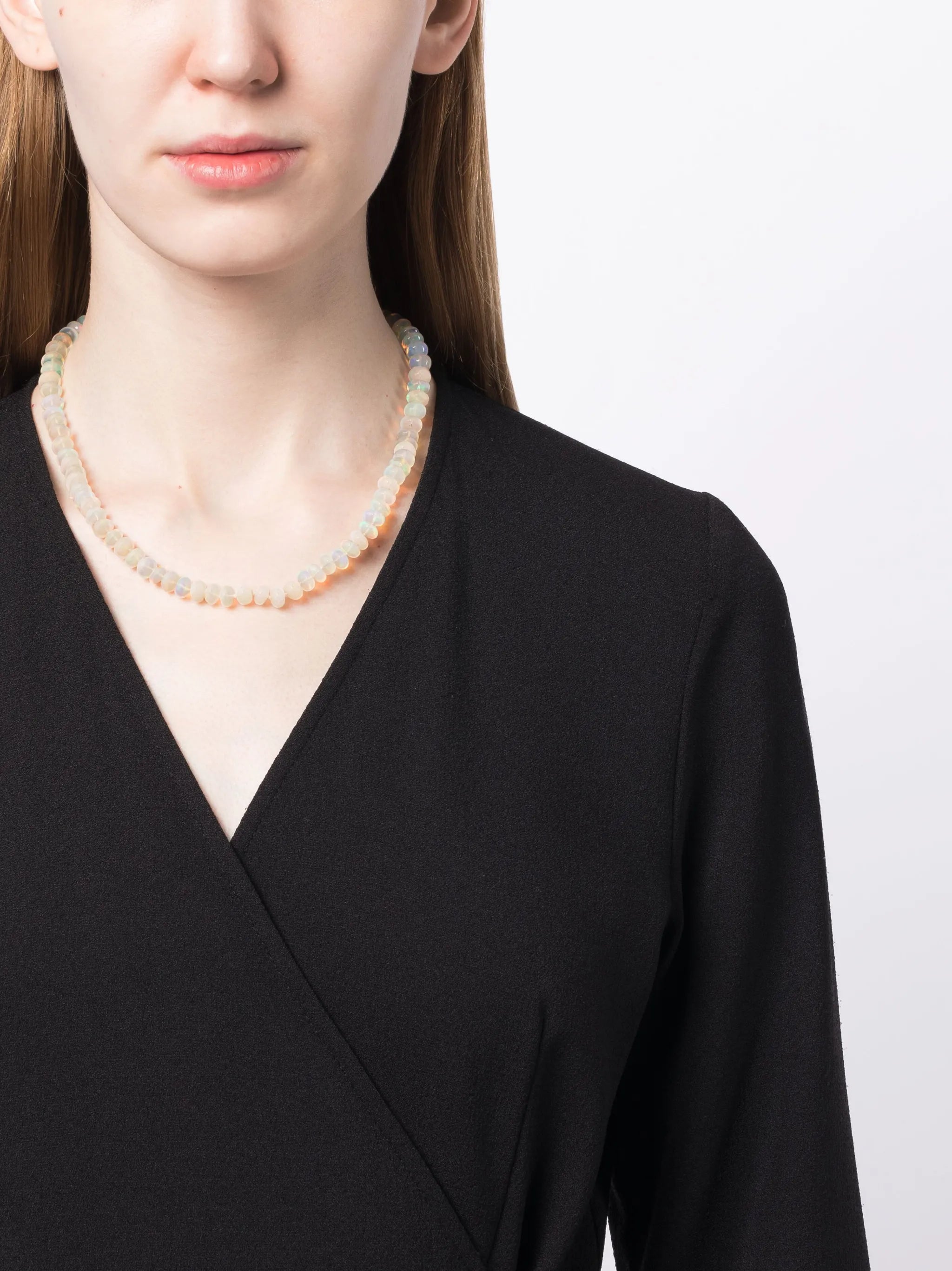 18kt yellow gold opal necklace