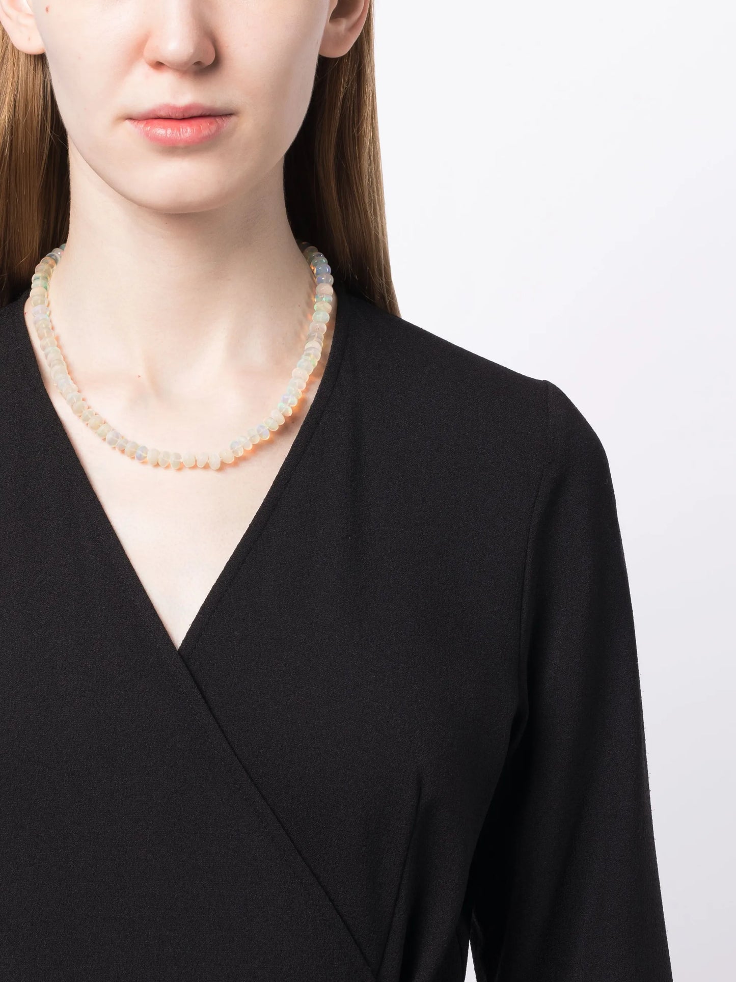 18kt yellow gold opal necklace