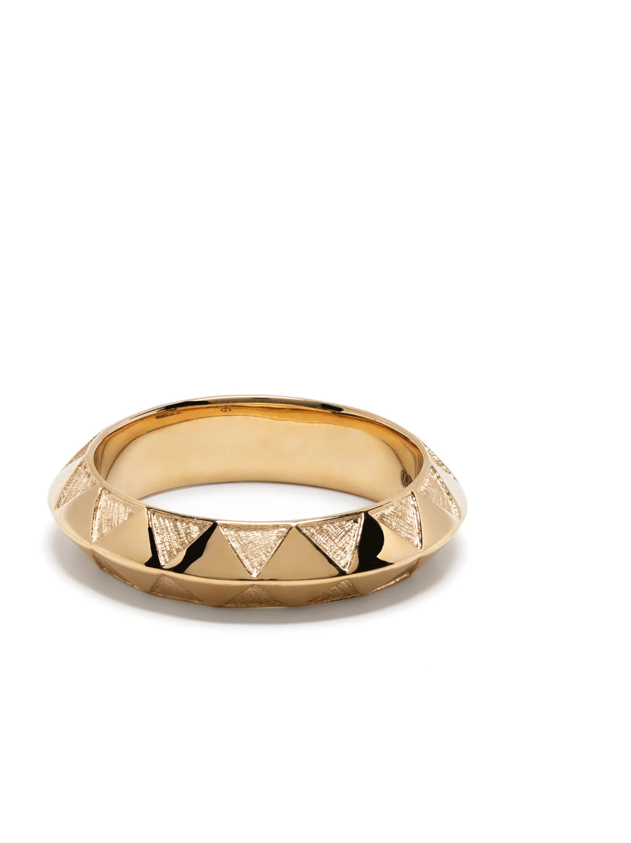 18kt yellow gold Knife Edge band ring