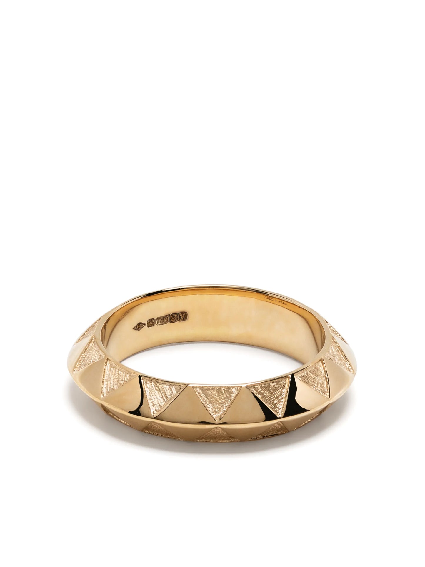 18kt yellow gold Knife Edge band ring