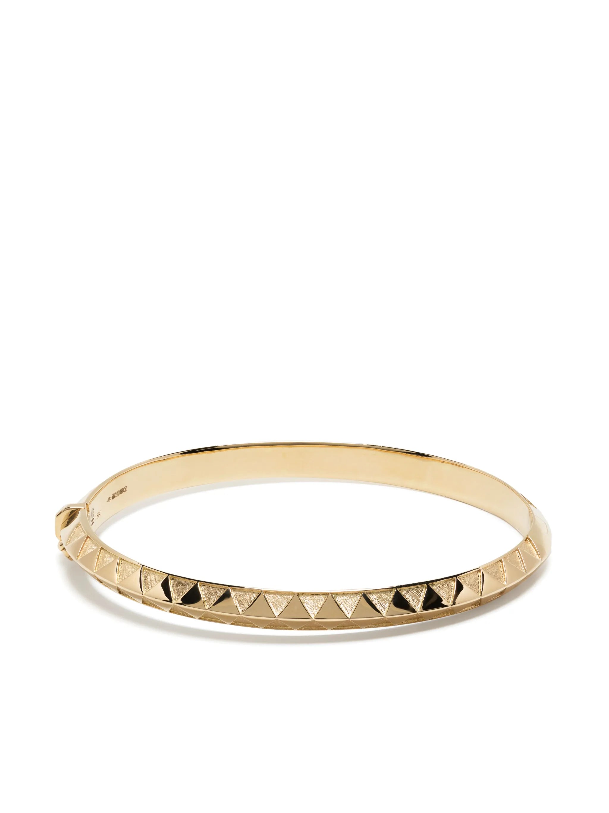 18kt yellow gold Knife Edge bangle