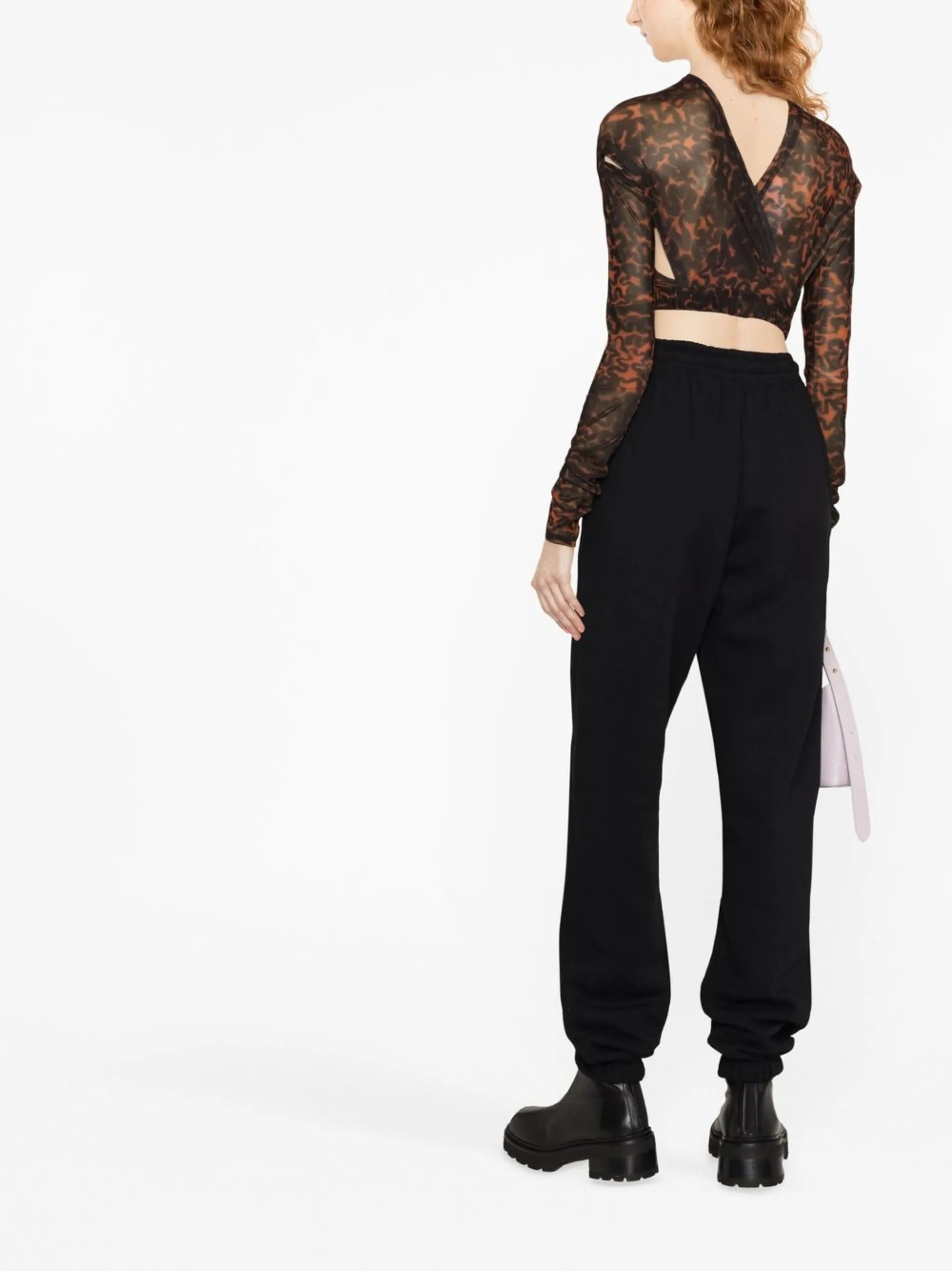 elasticated-cuff track pants