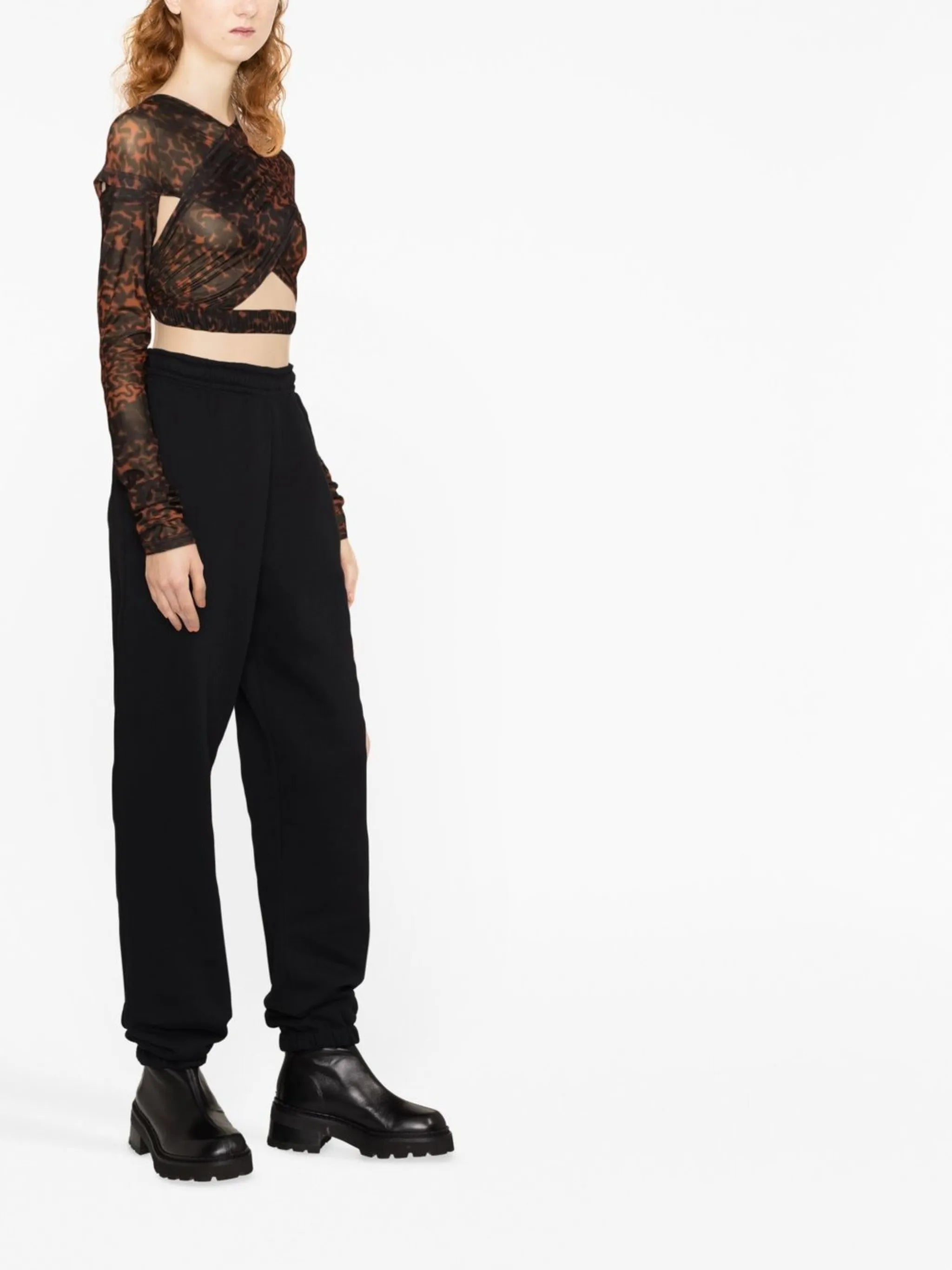 elasticated-cuff track pants
