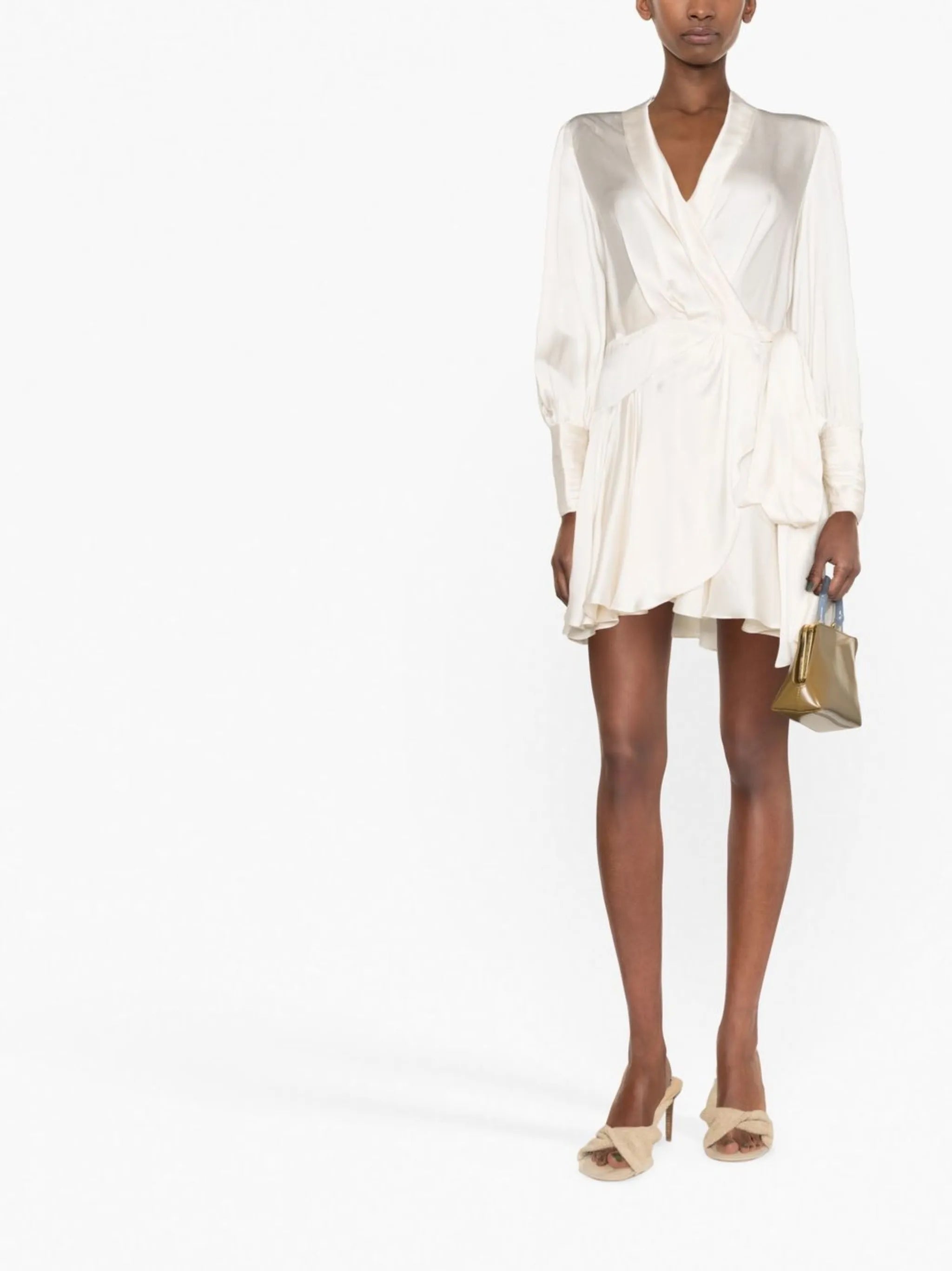 silk wrap minidress