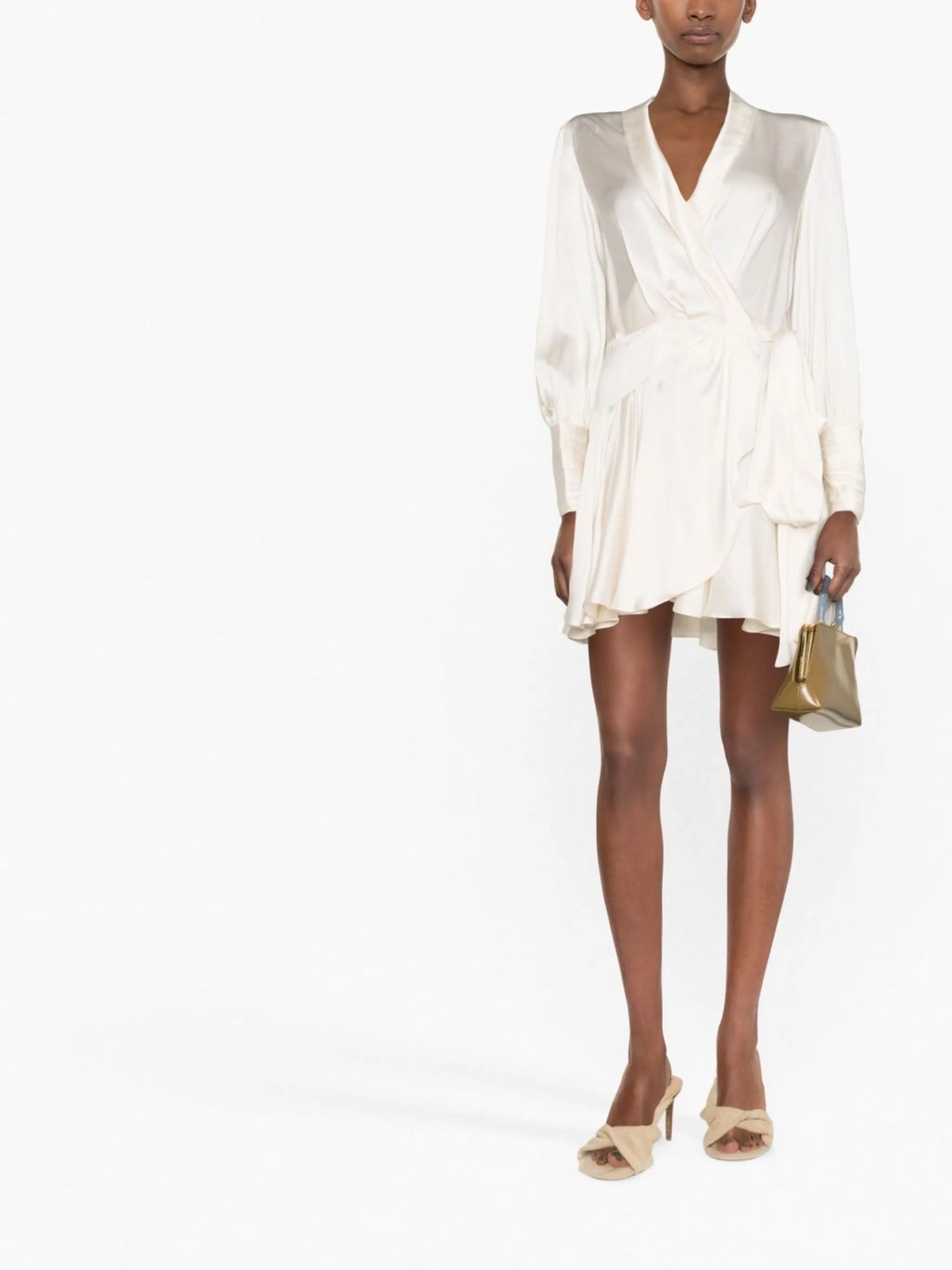 silk wrap minidress