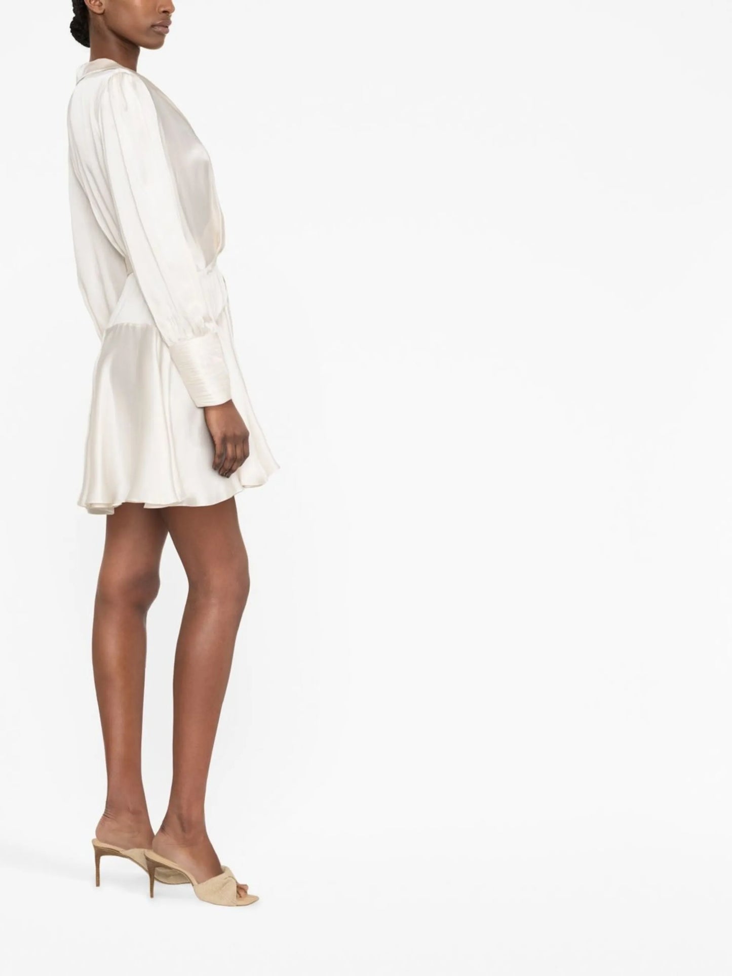 silk wrap minidress