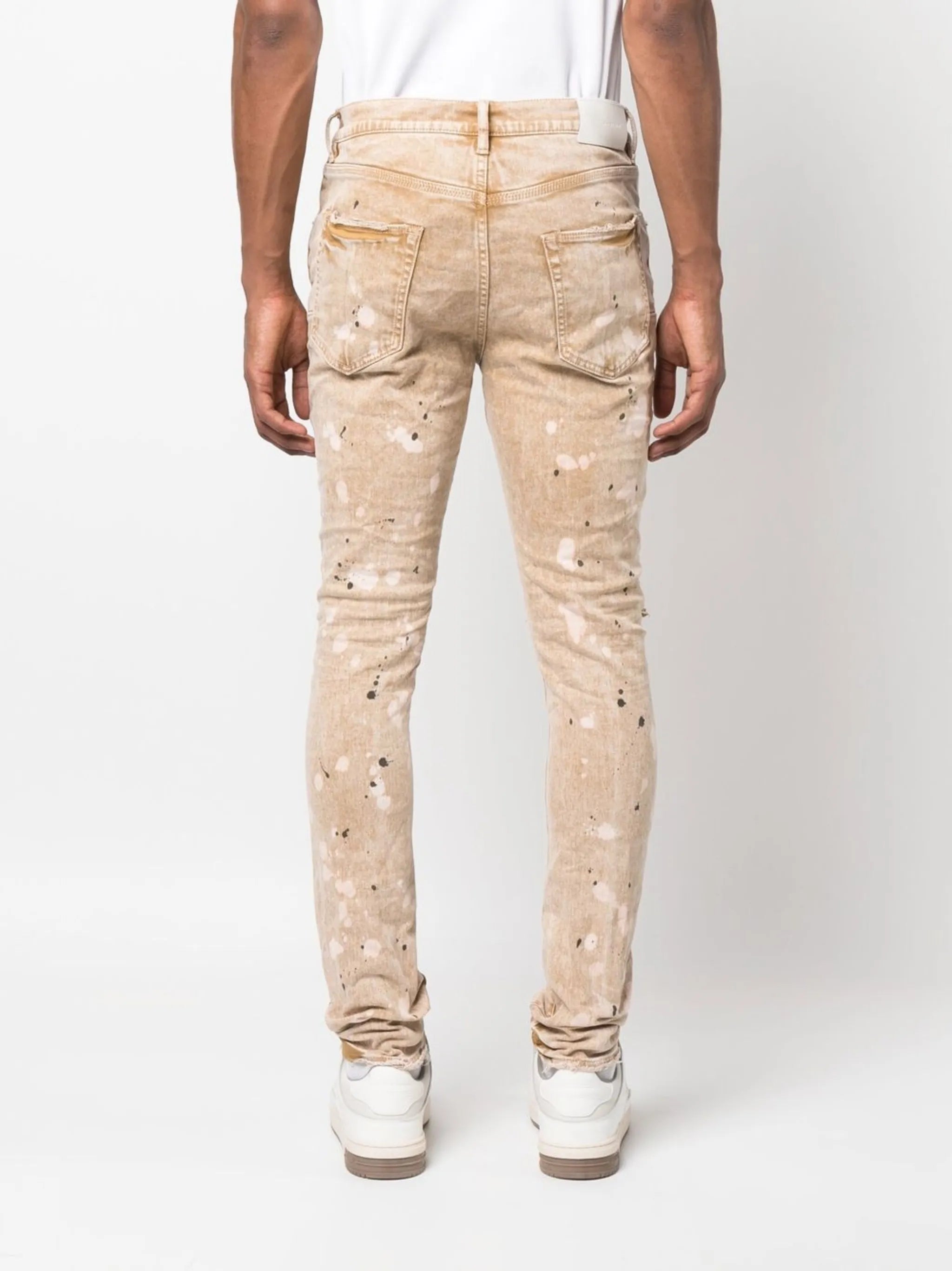 paint-splatter detail jeans