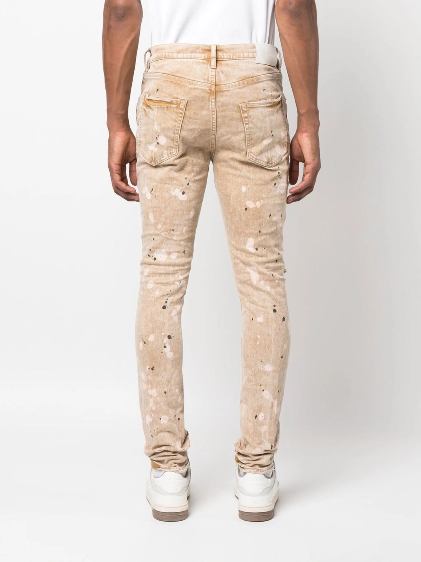 paint-splatter detail jeans
