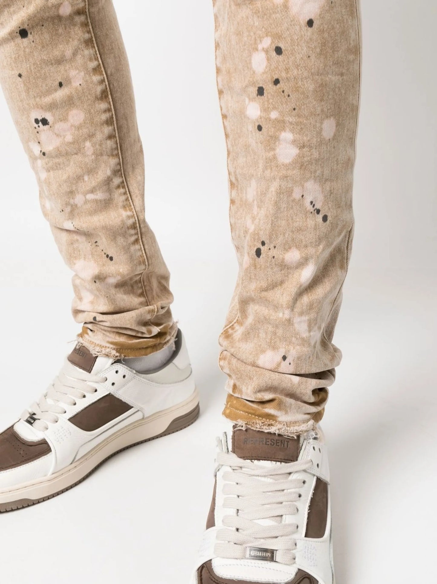 paint-splatter detail jeans