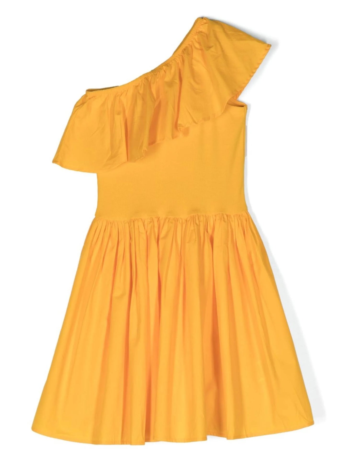 Chloey one-shoulder ruffle trim dress