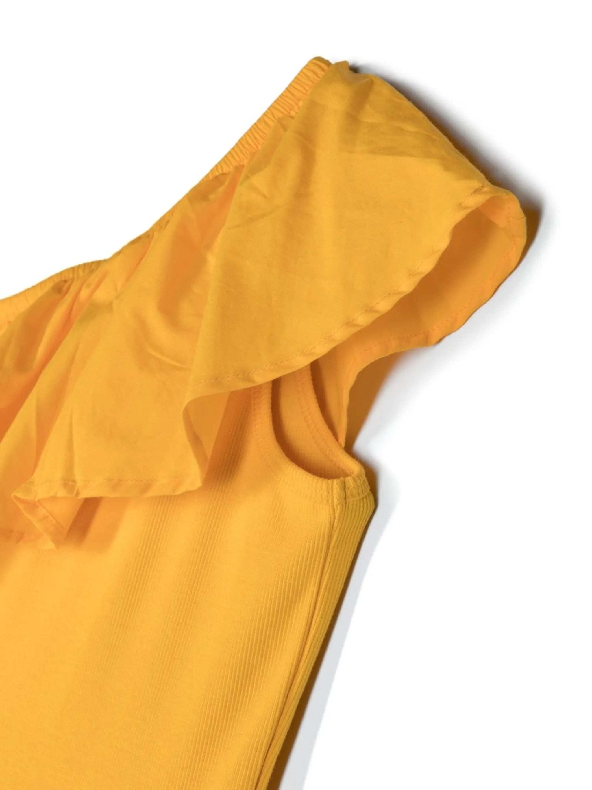 Chloey one-shoulder ruffle trim dress