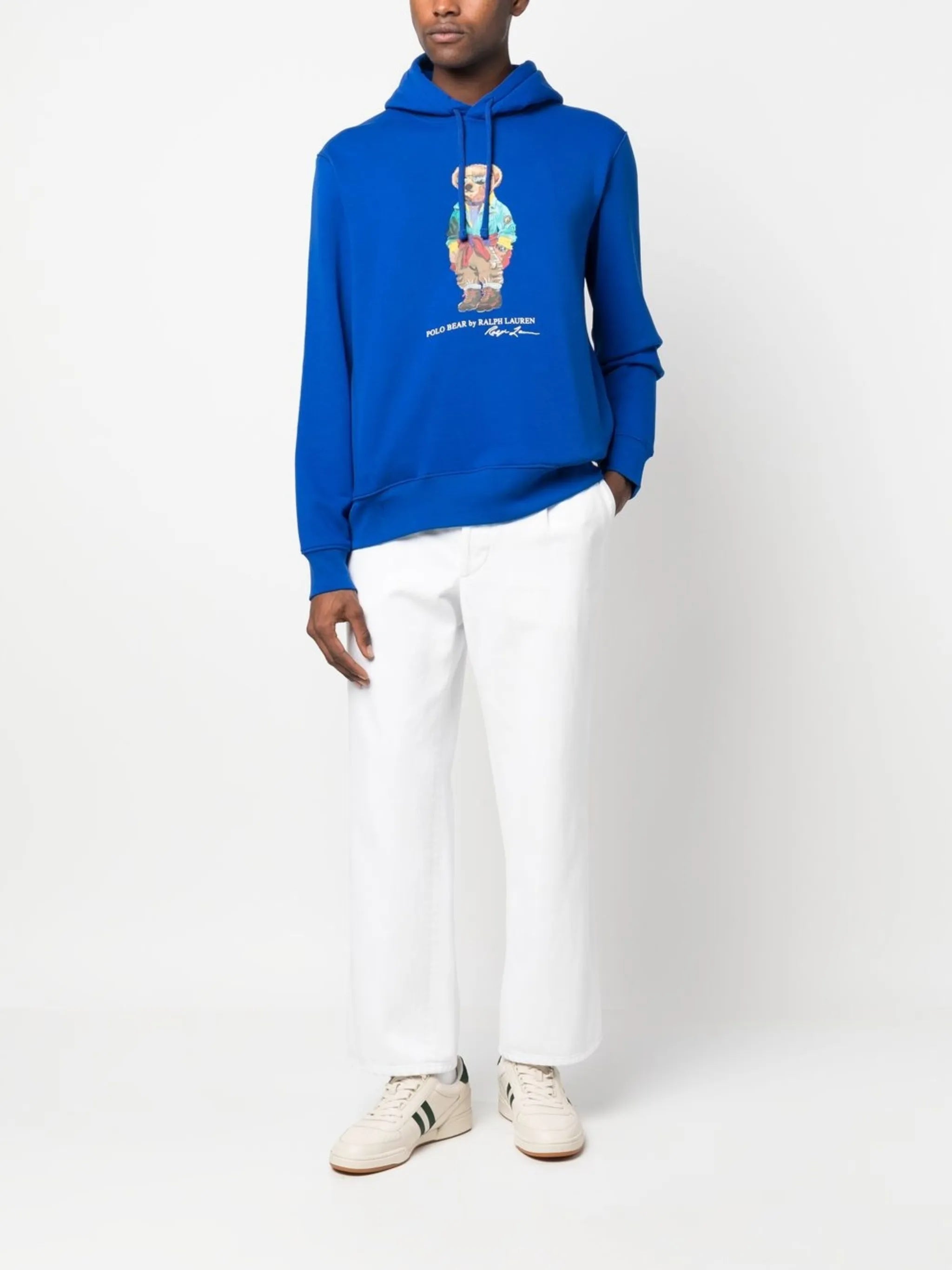 Polo Bear-print pullover hoodie