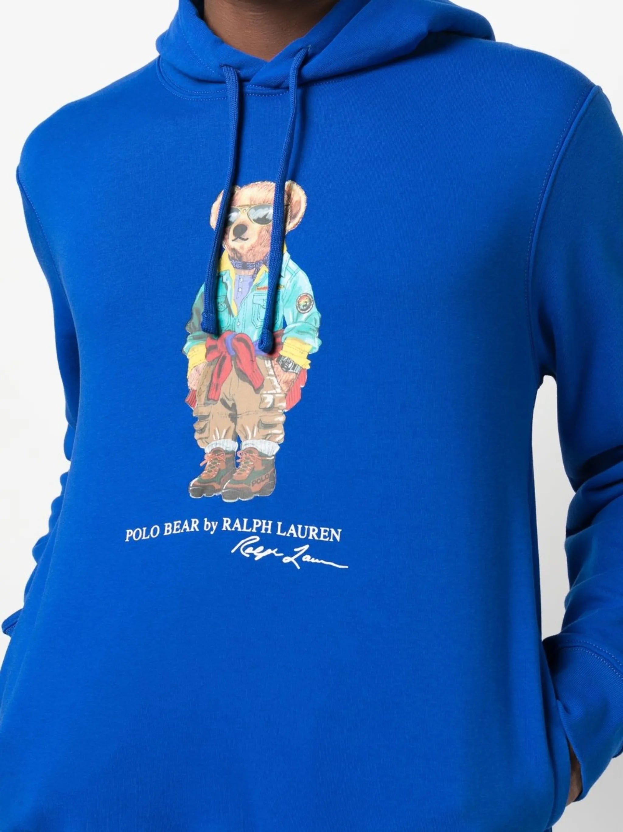 Polo Bear-print pullover hoodie