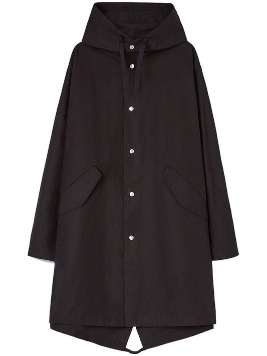 logo-print hooded parka