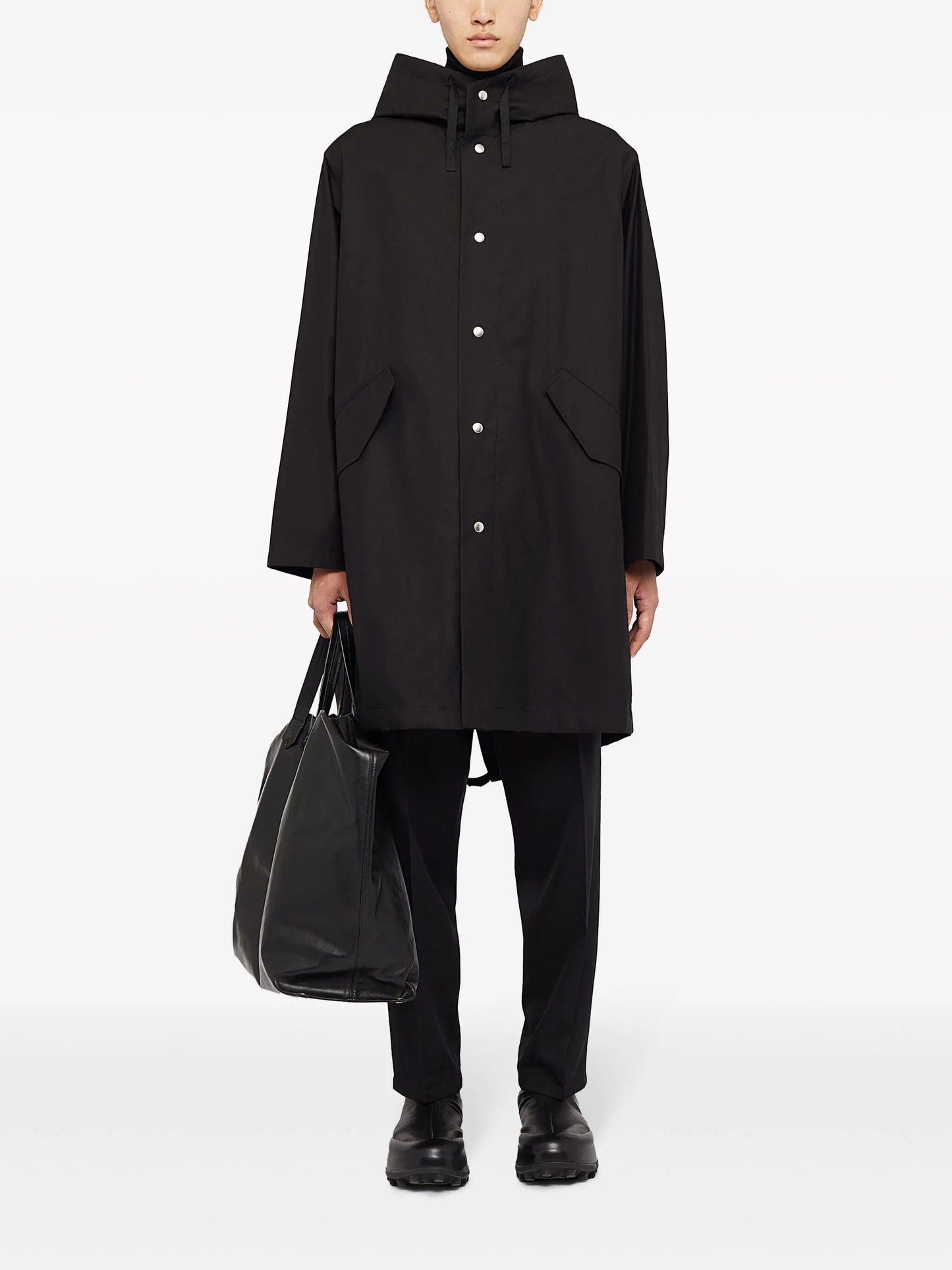 logo-print hooded parka