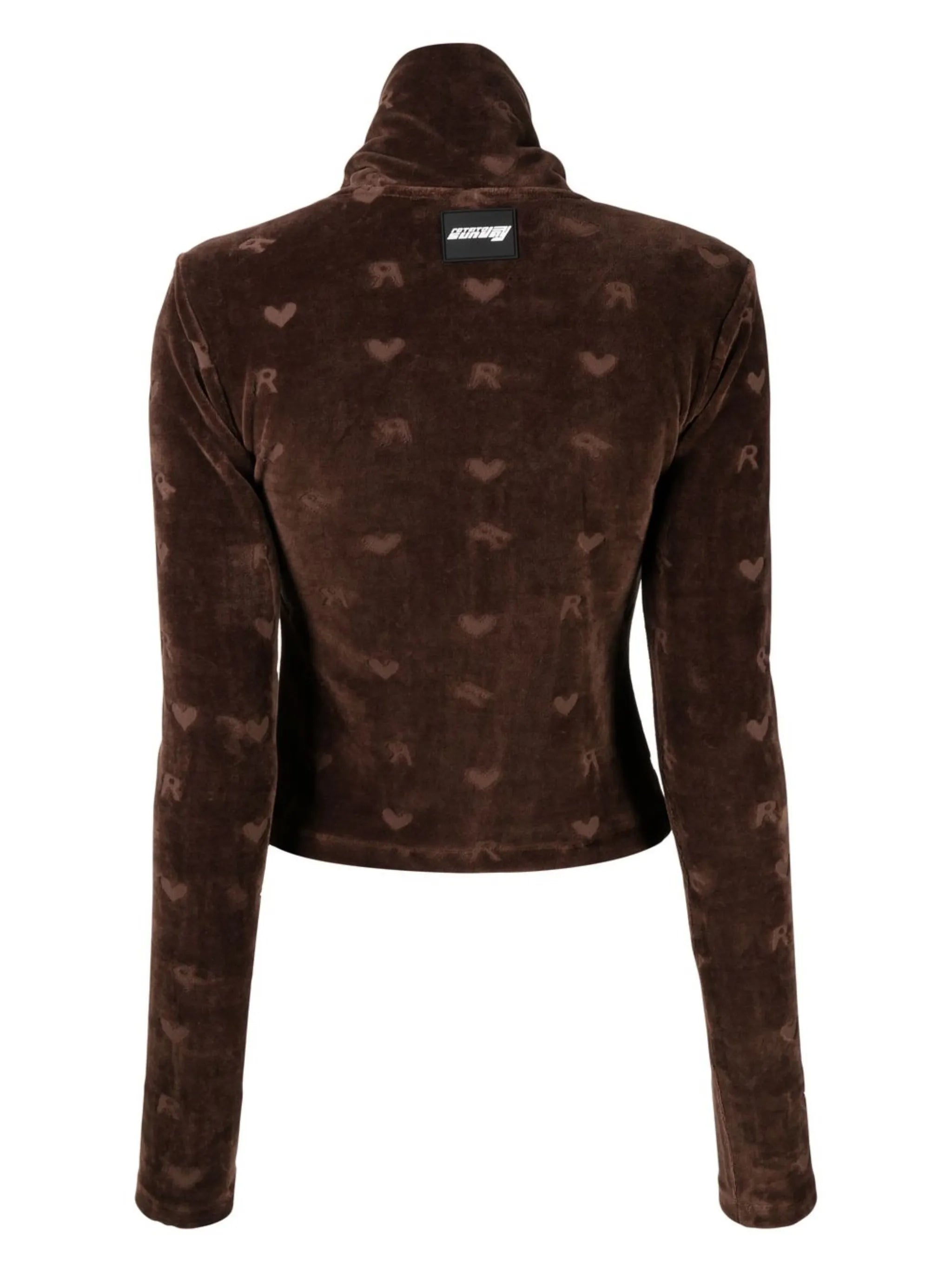 Mona velour long-sleeved top
