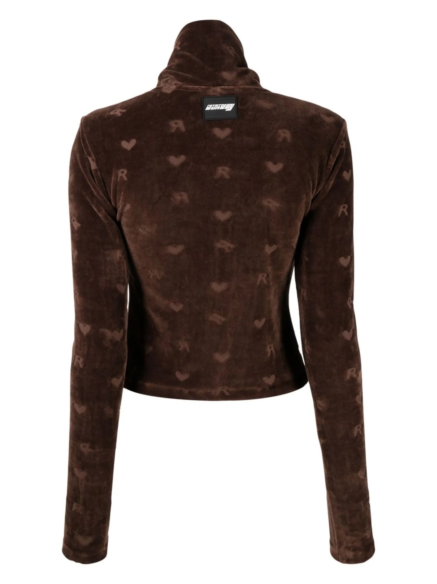 Mona velour long-sleeved top