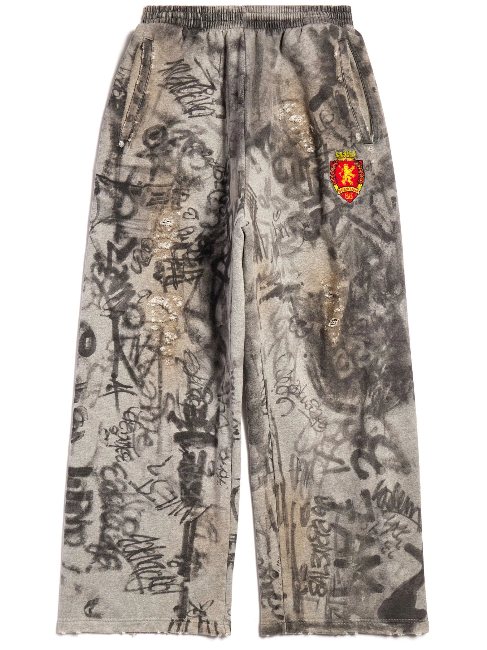 Graffiti Crest cotton track pants