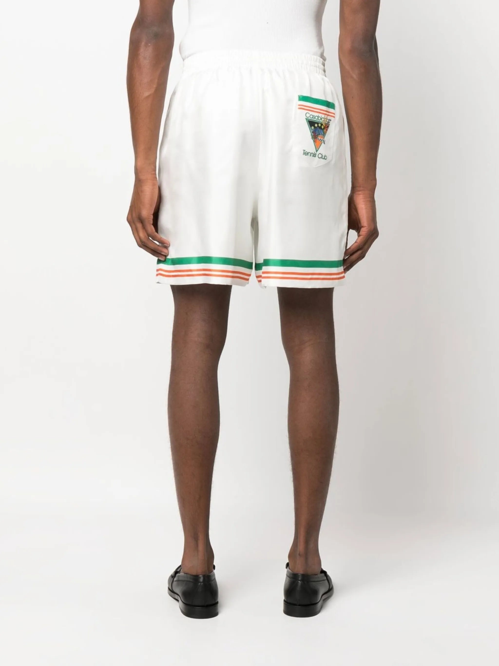 Tennis Club Icon silk shorts