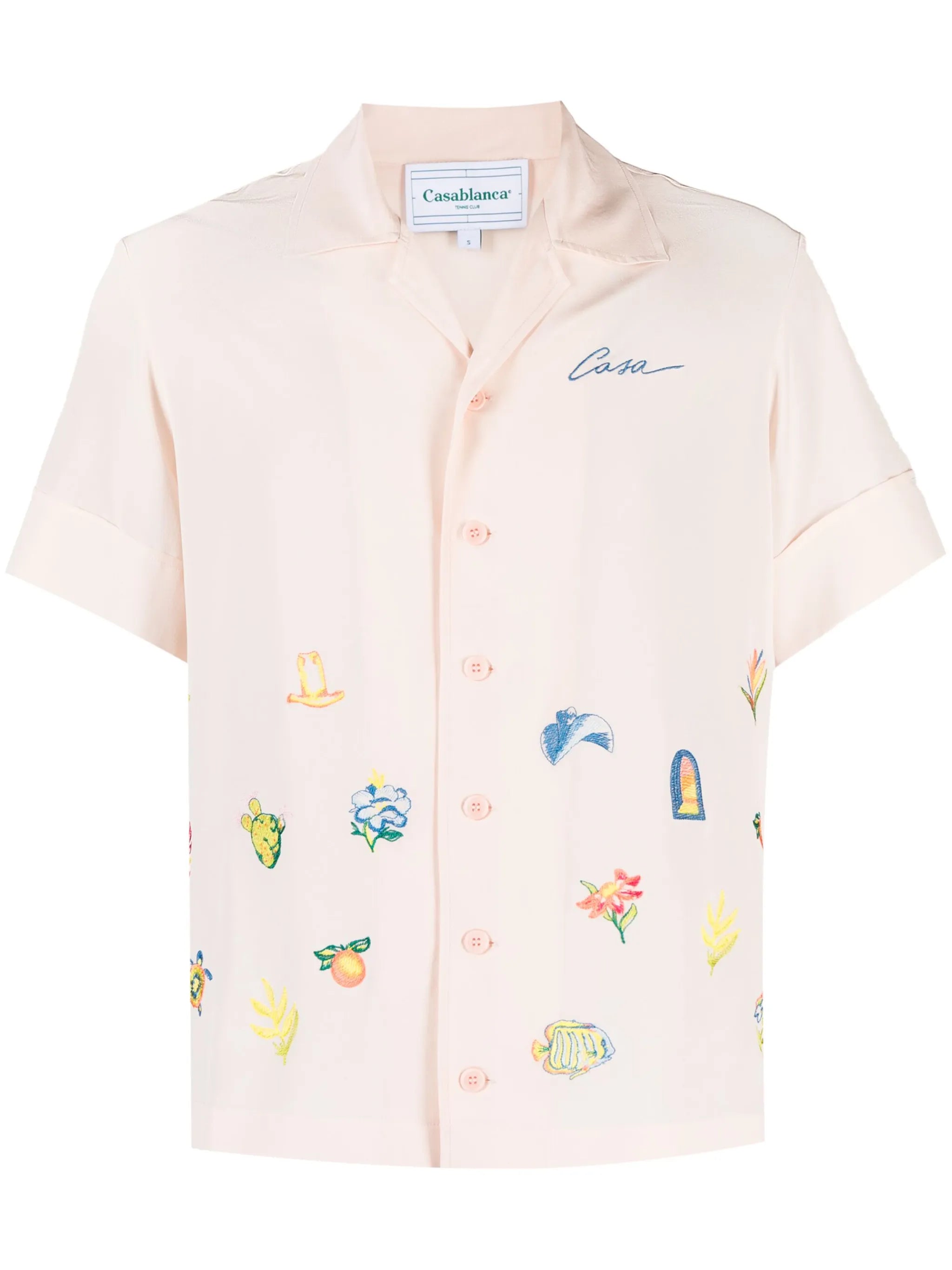 Casa Icons embroidered silk shirt