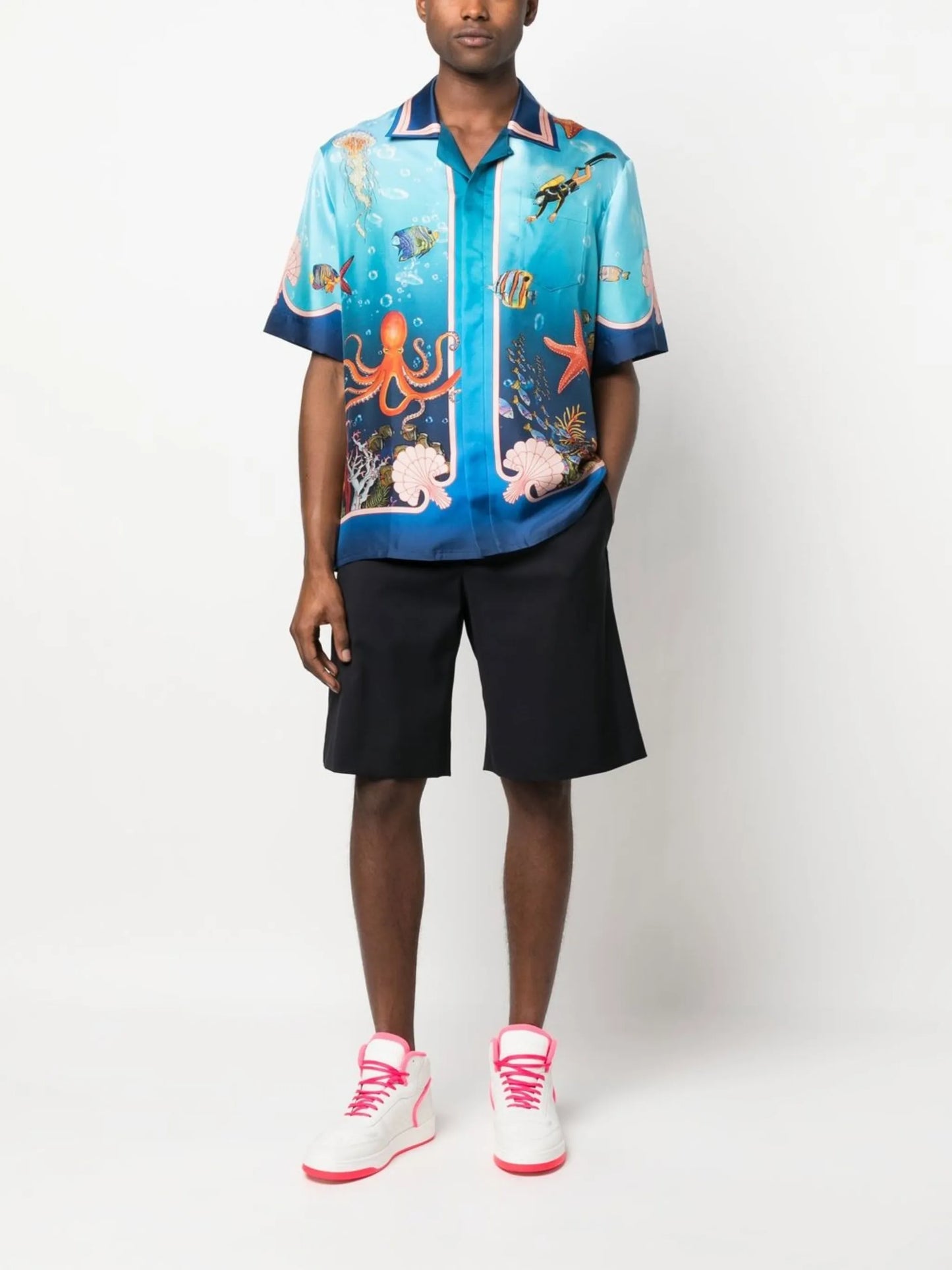 printed silk shirt