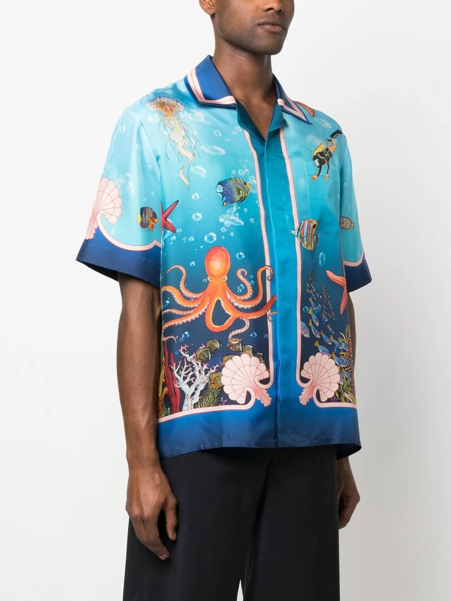 printed silk shirt