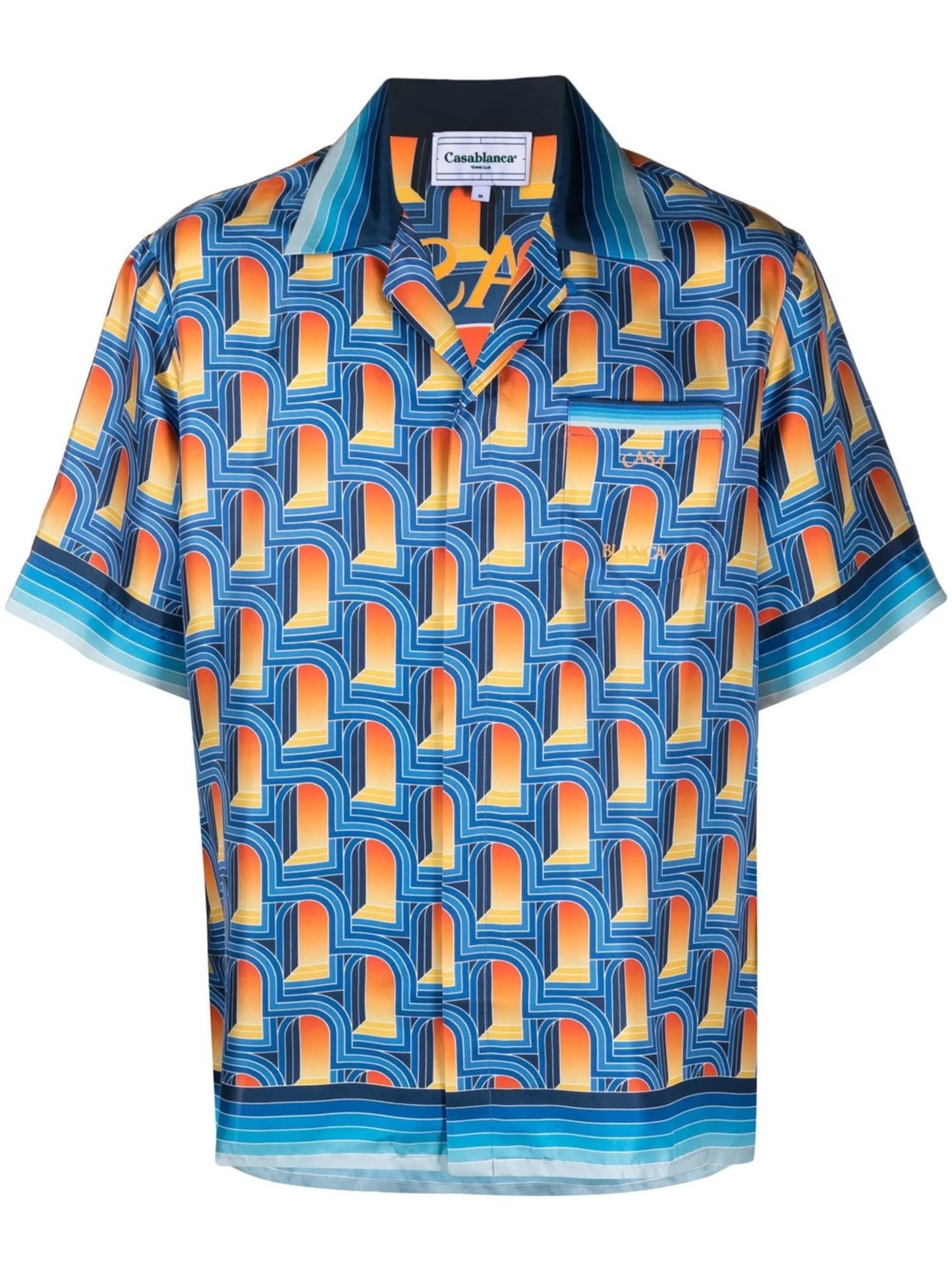 L'Arche De Nuit-print silk shirt