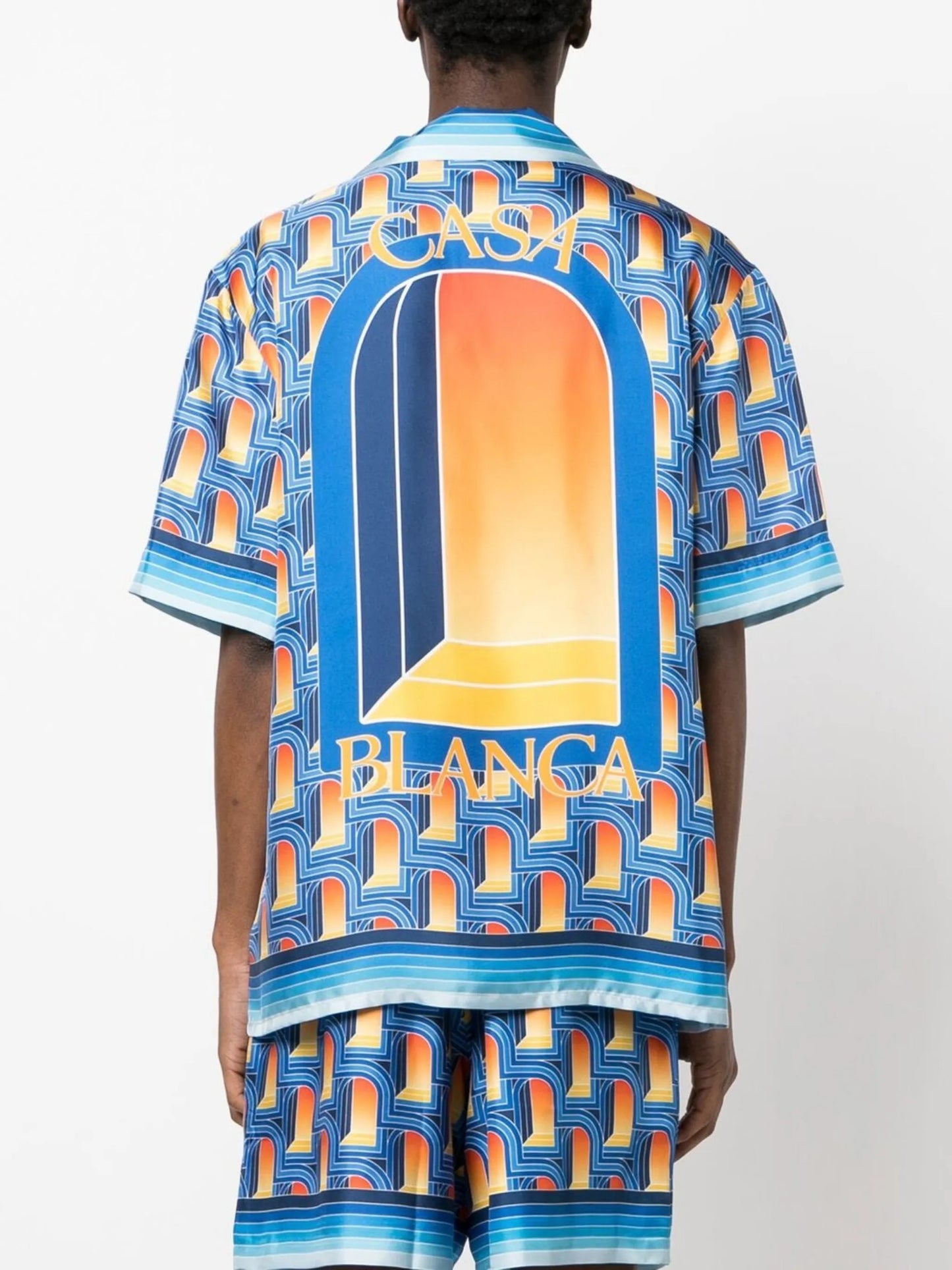 L'Arche De Nuit-print silk shirt