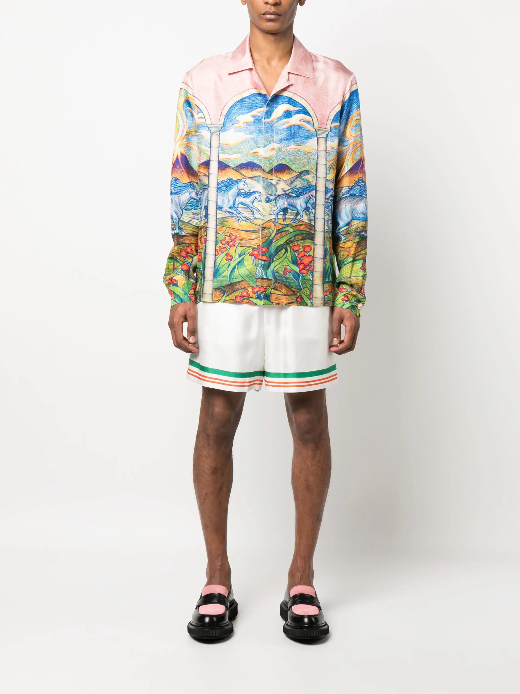 Chevaux Sauvages silk shirt
