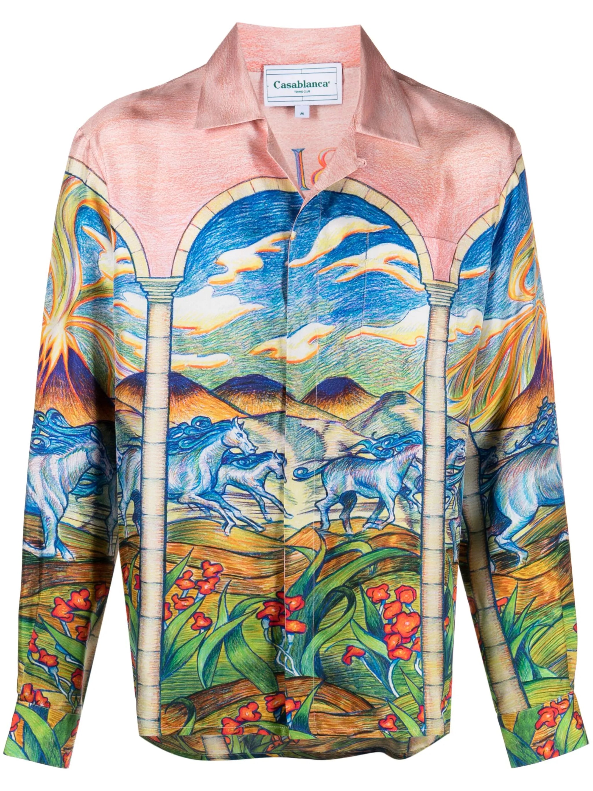 Chevaux Sauvages silk shirt