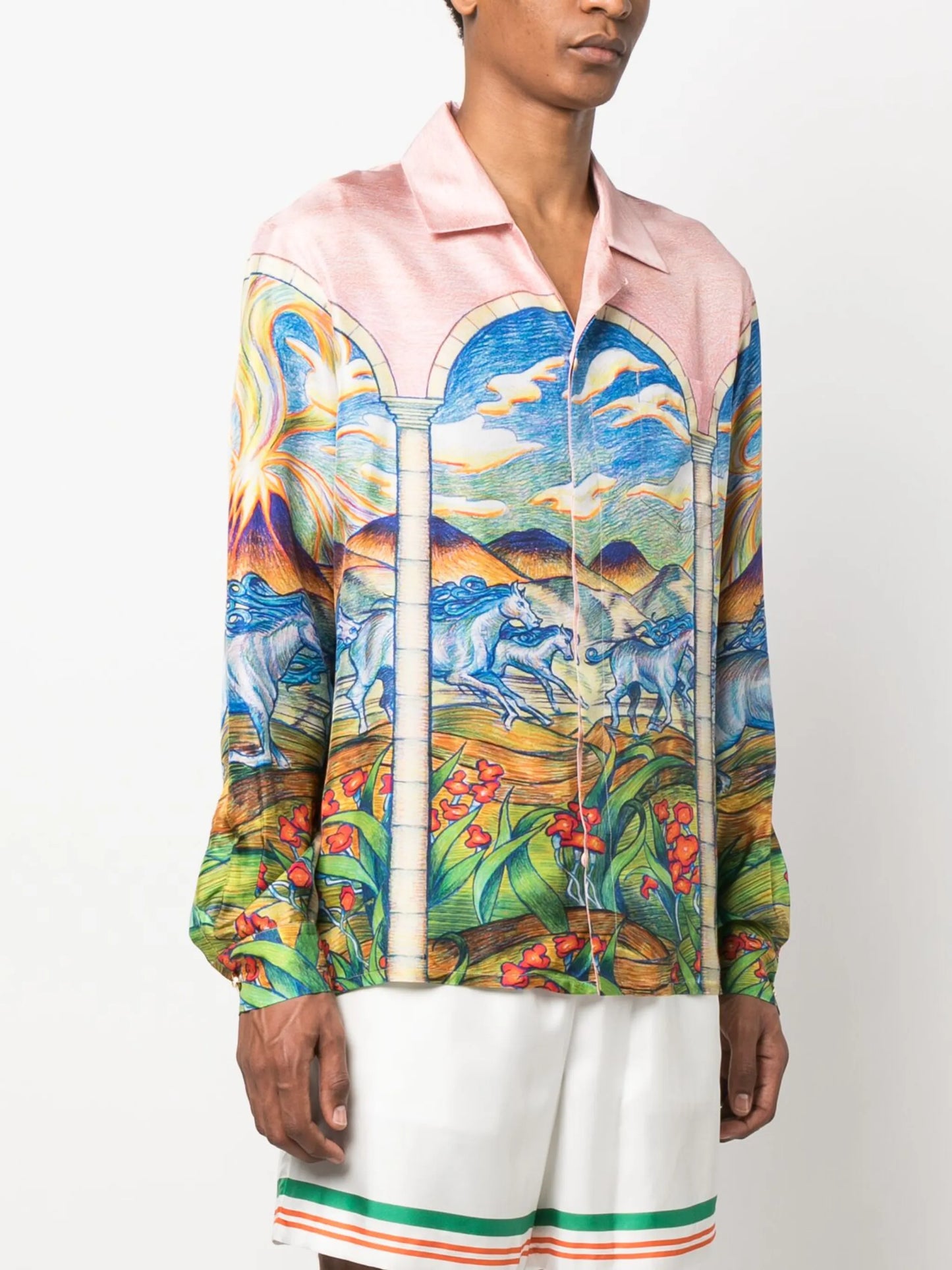 Chevaux Sauvages silk shirt