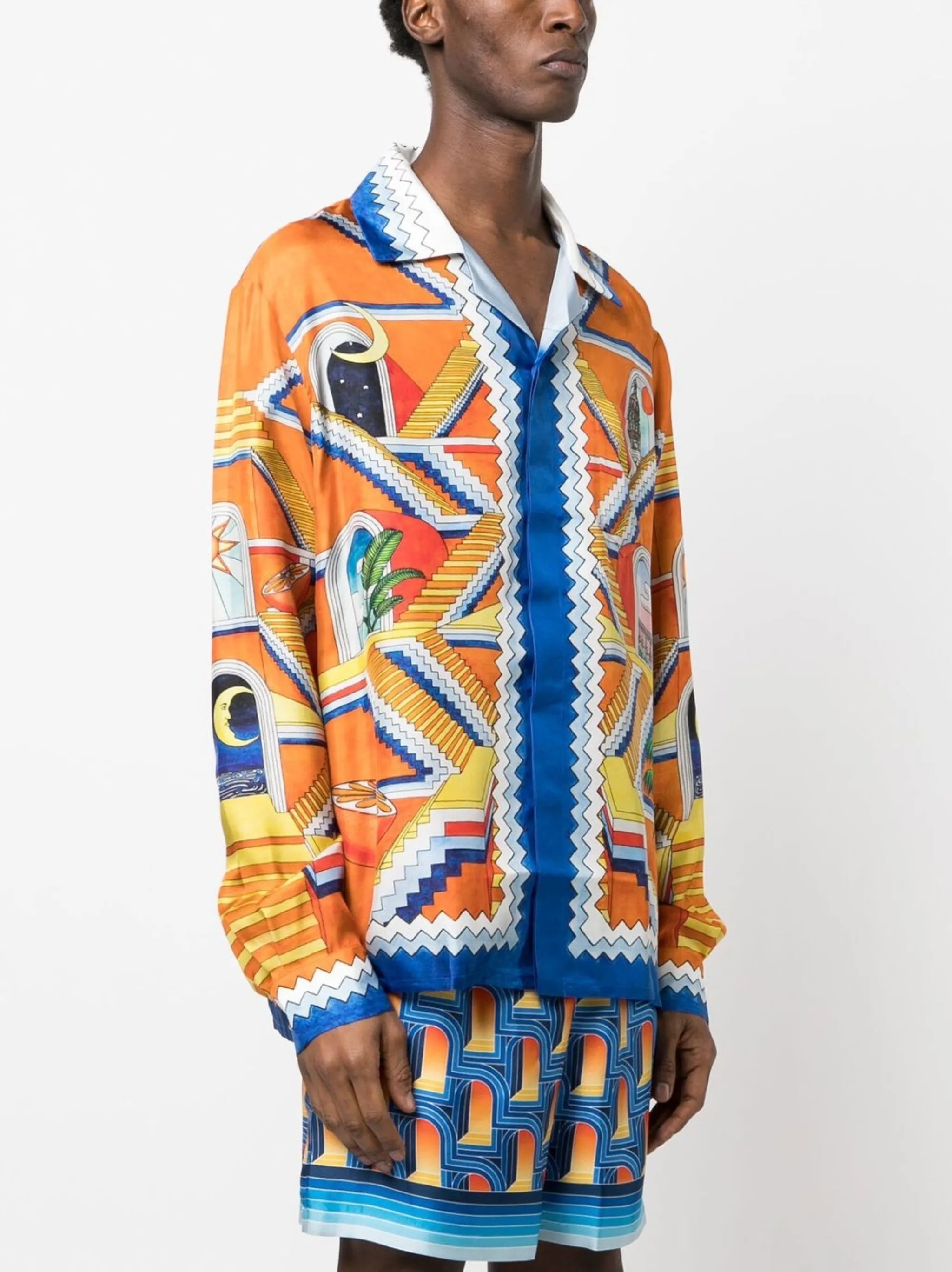 Escalier Infinite print silk shirt