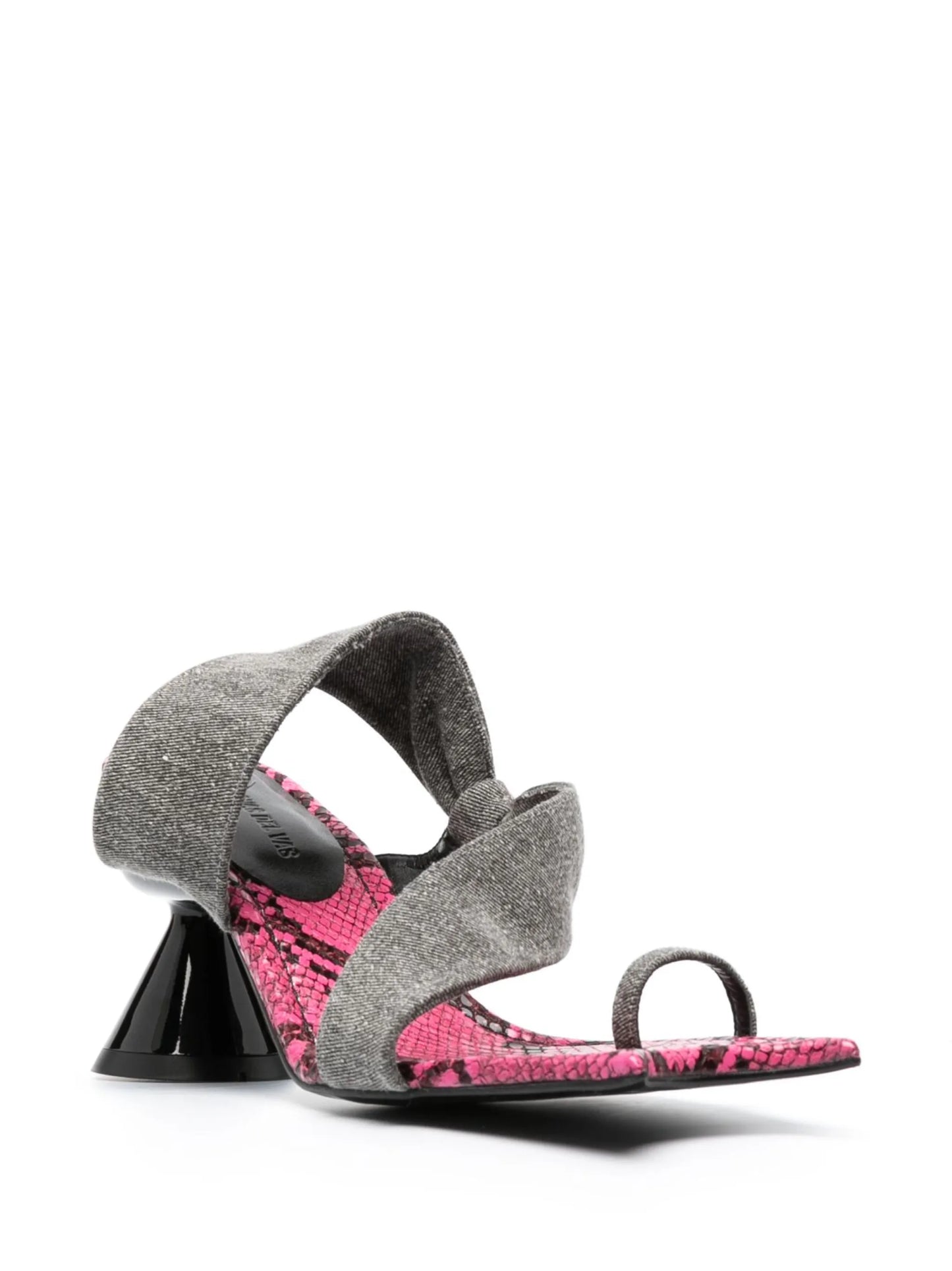 Diablo 90mm python-print sandals