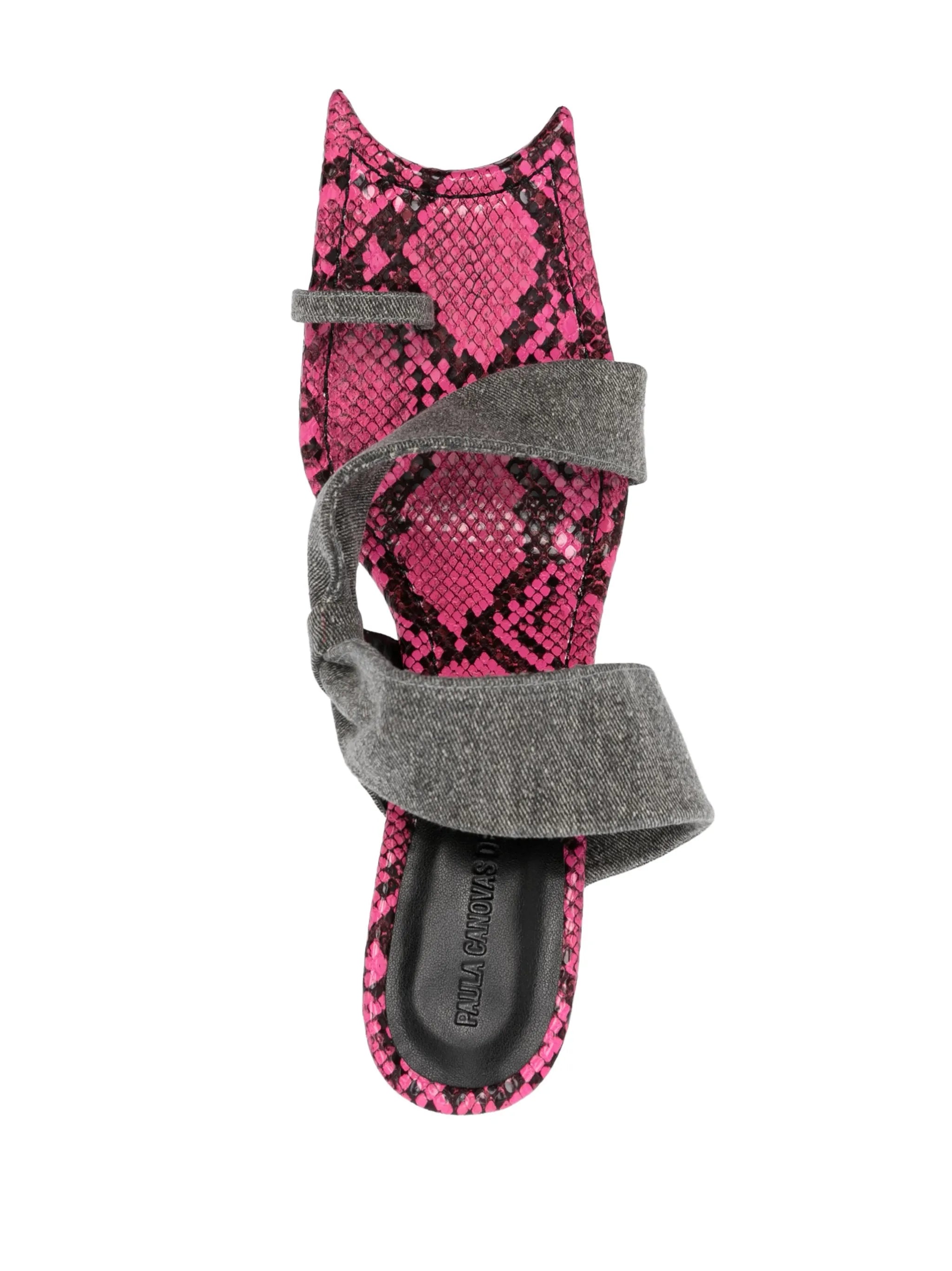 Diablo 90mm python-print sandals