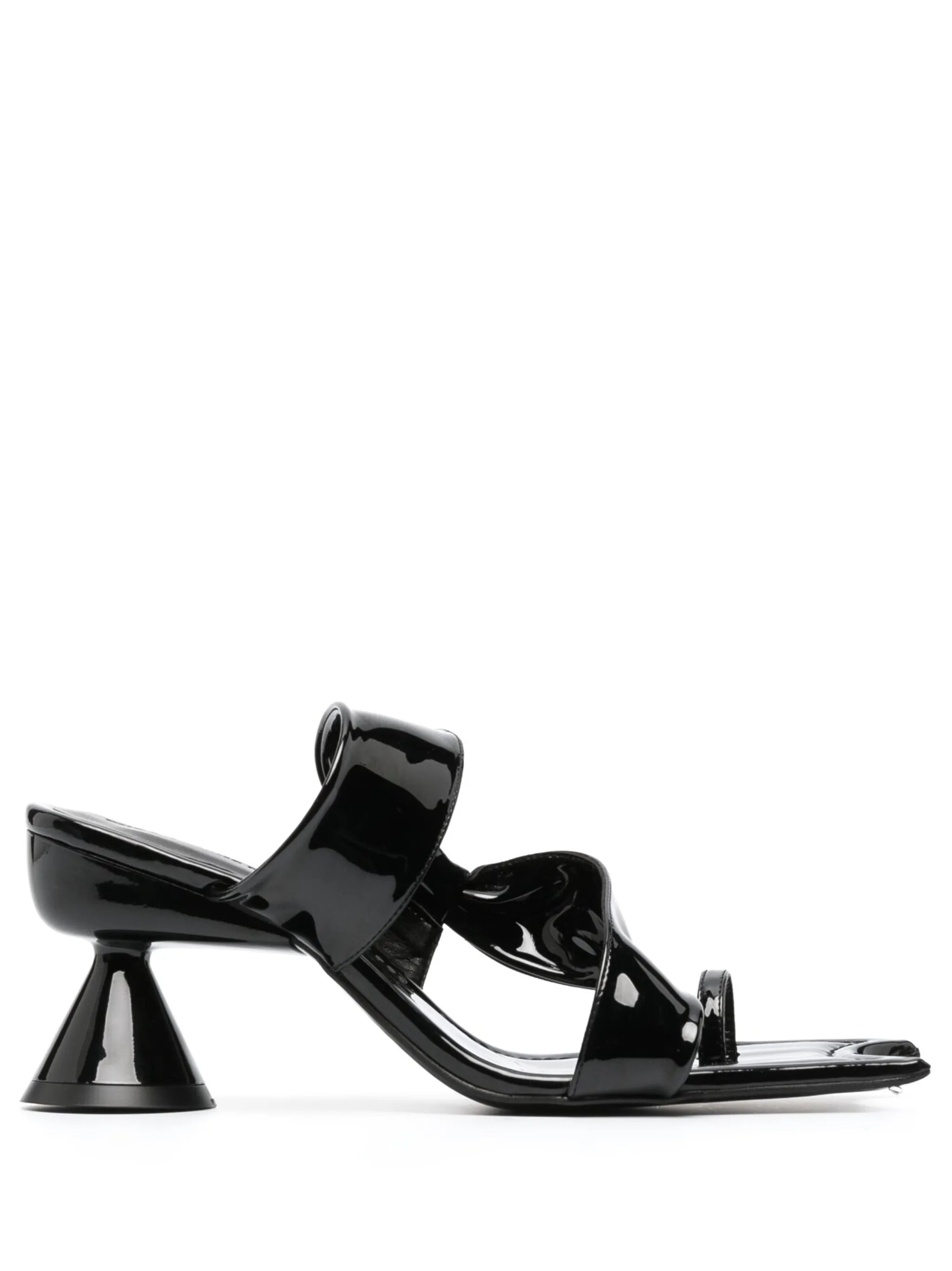 Diablo 90mm patent-effect sandals