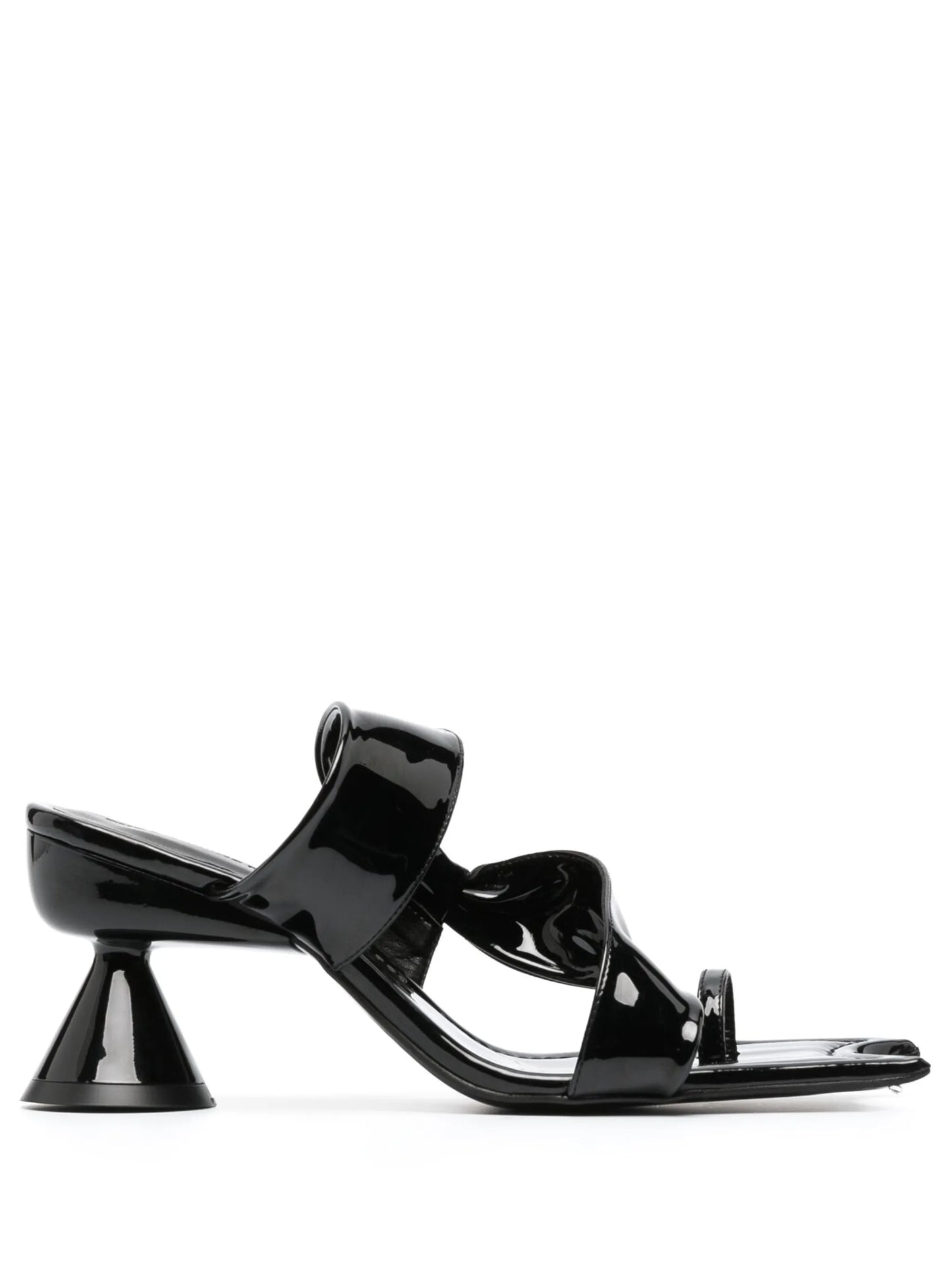 Diablo 90mm patent-effect sandals