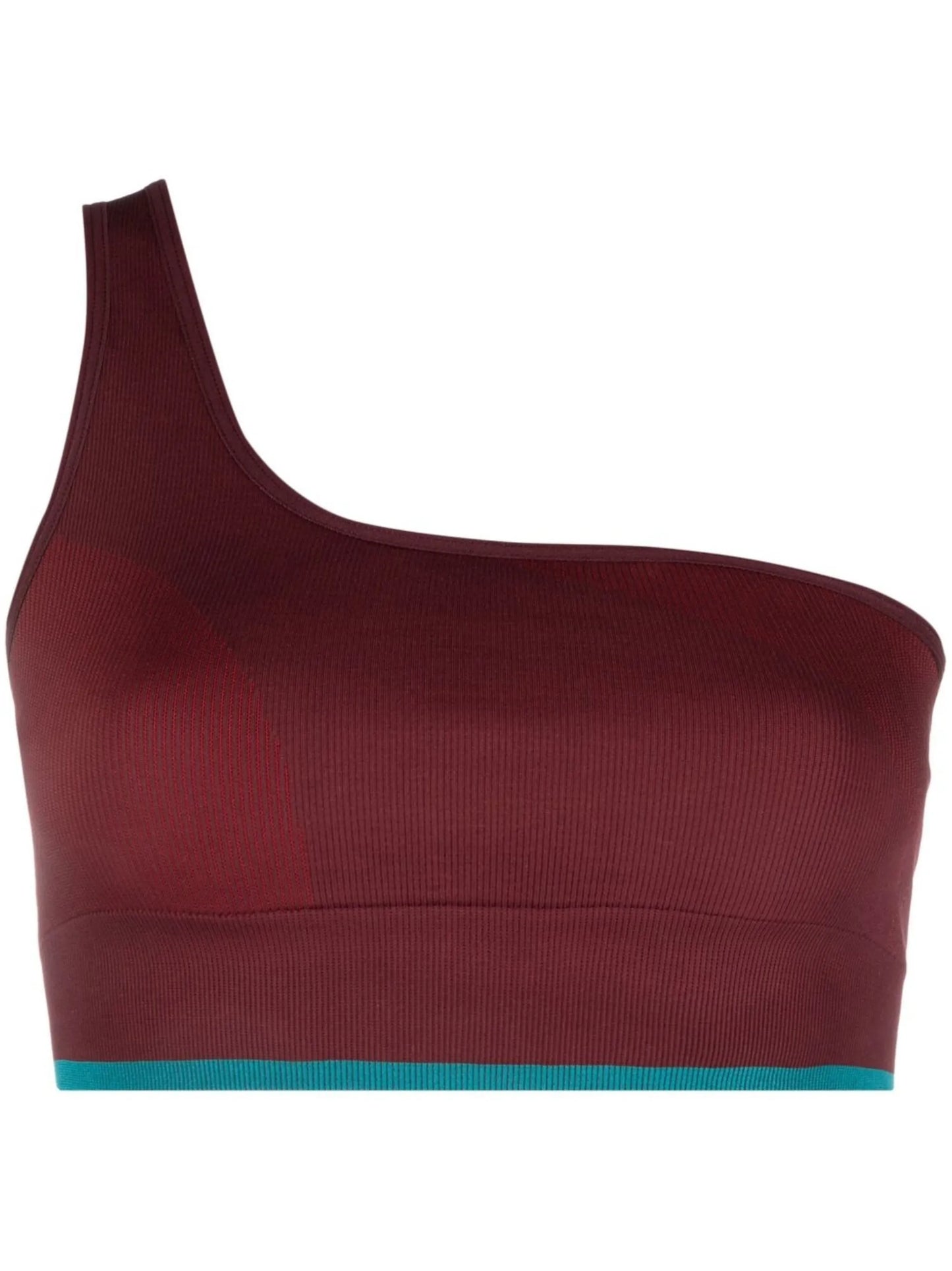 seamless one-shoulder sports bra