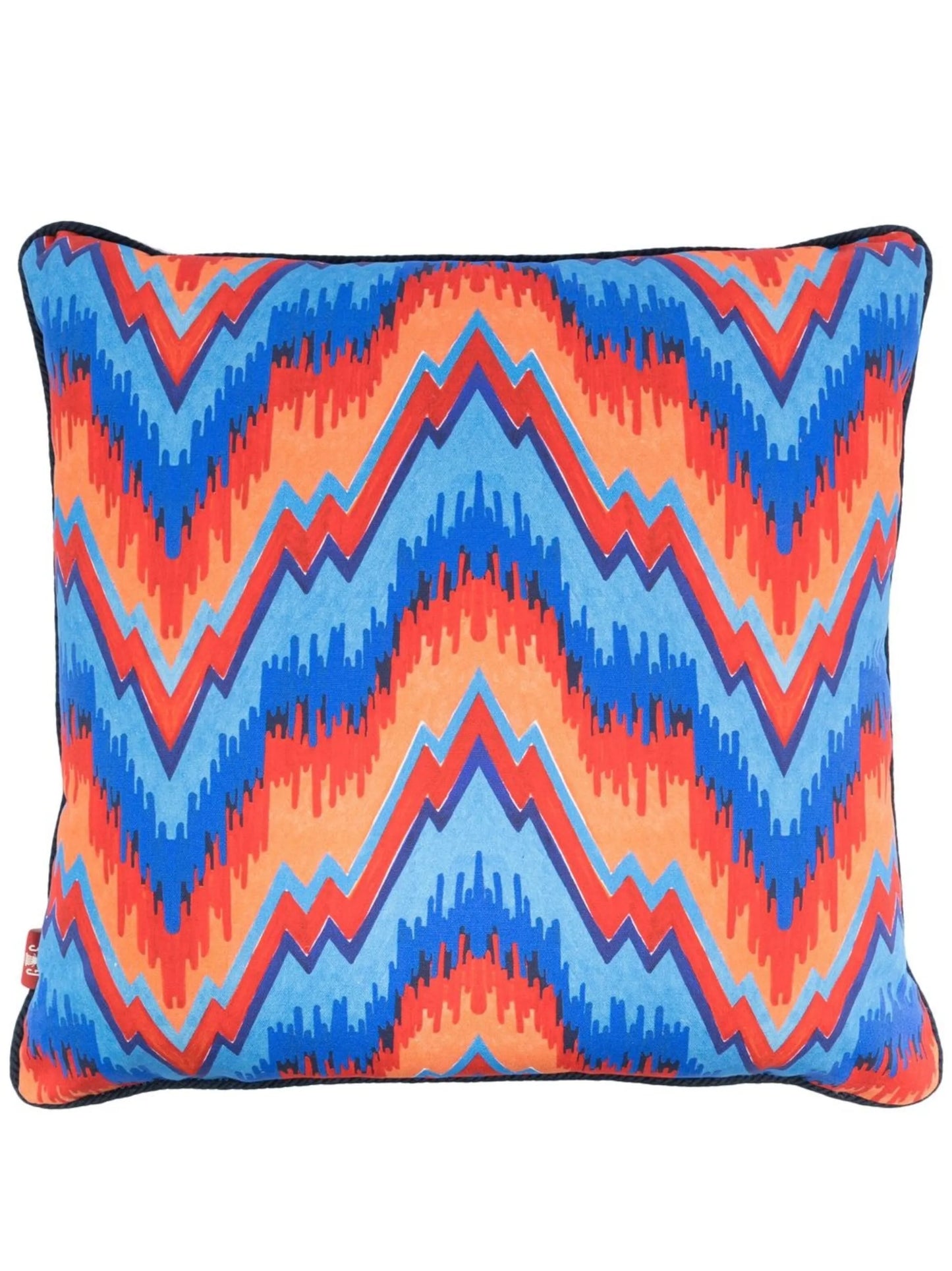 zig-zag print square cushion