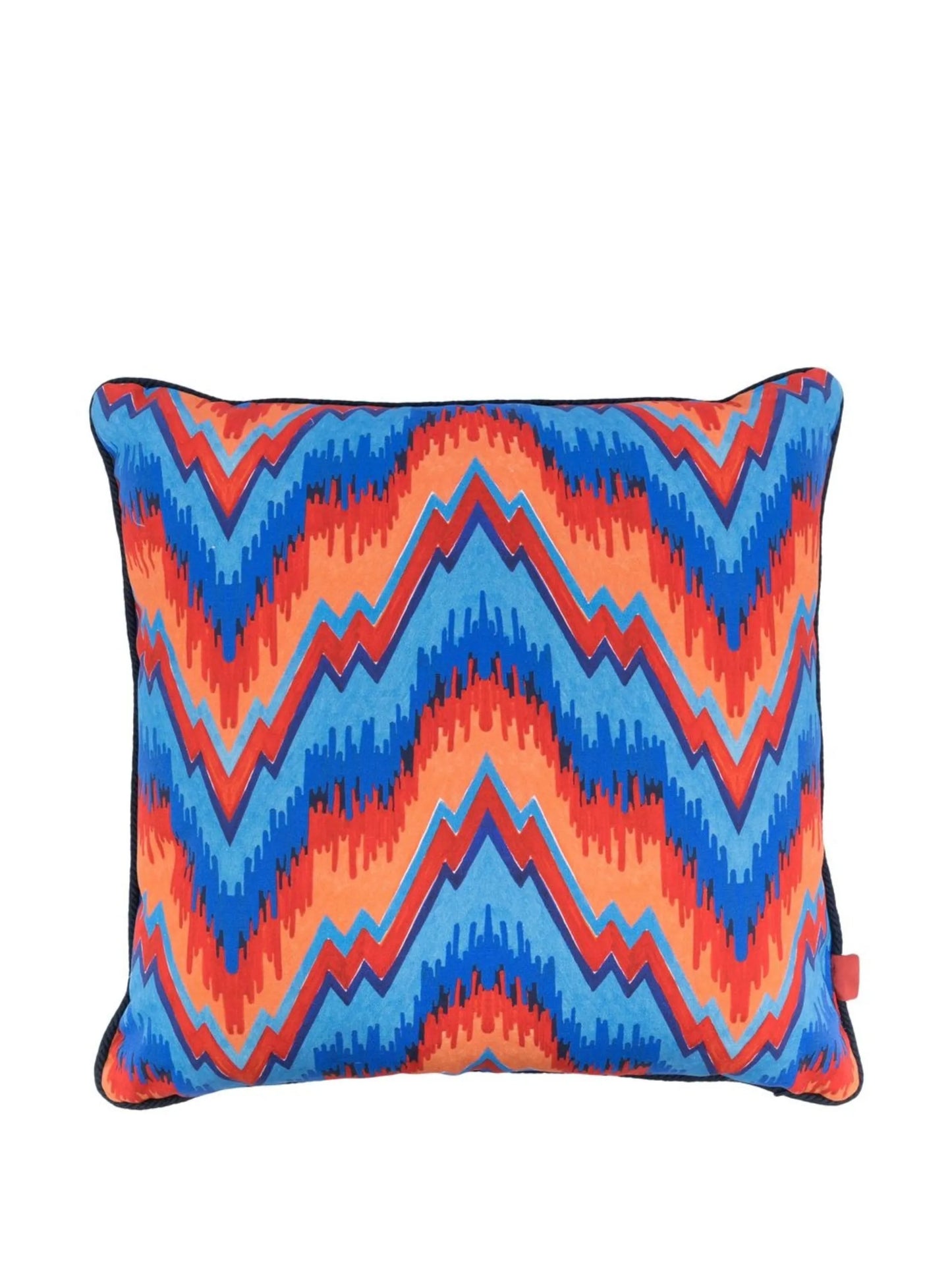 zig-zag print square cushion