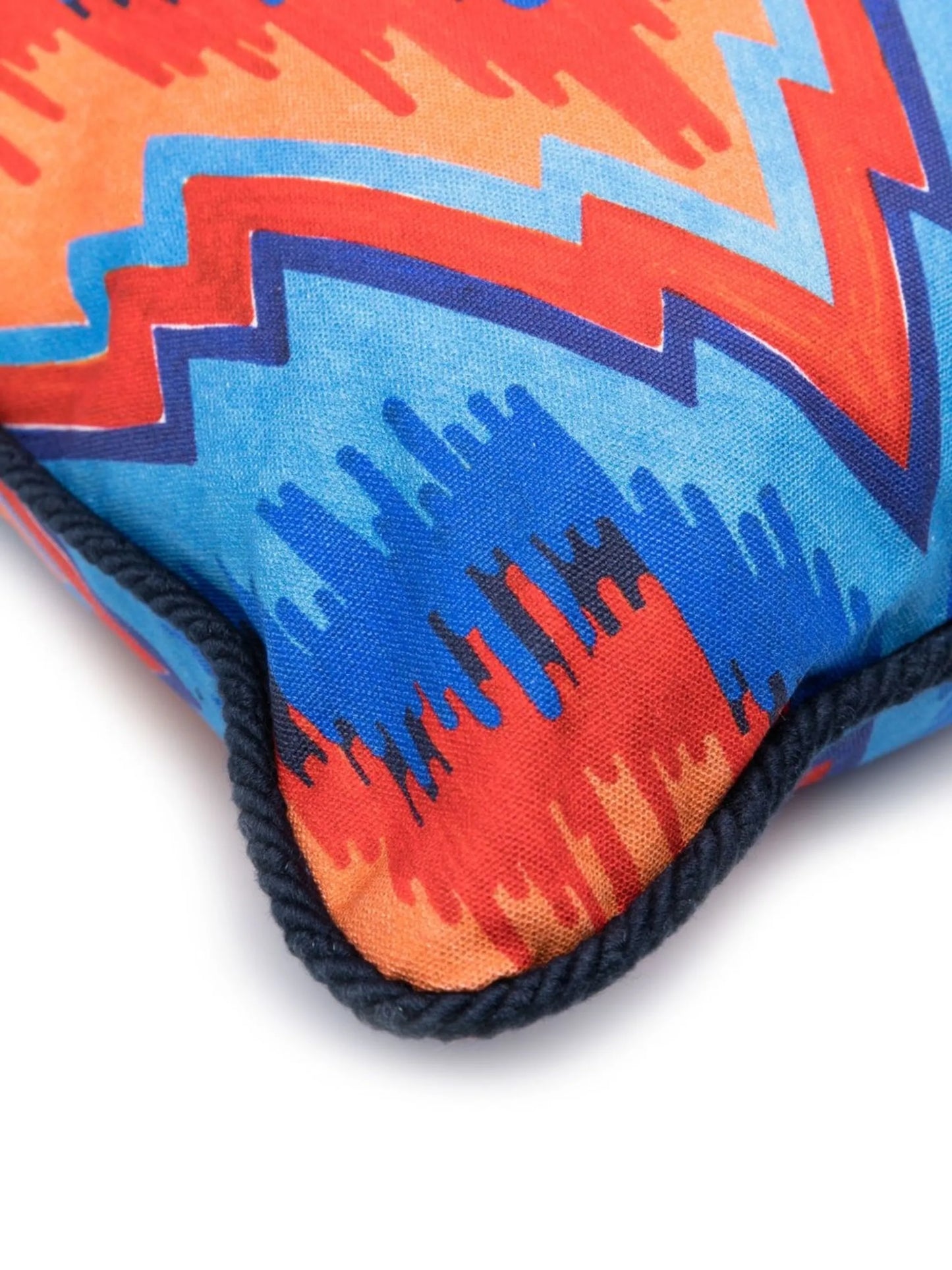 zig-zag print square cushion