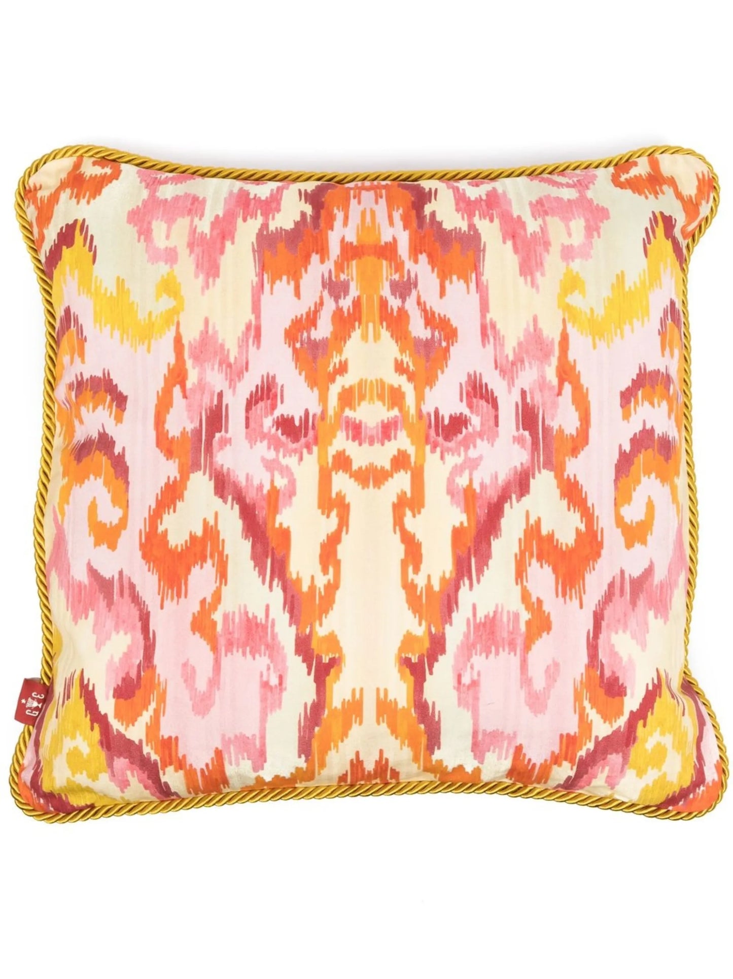Pagoda moire-effect cushion