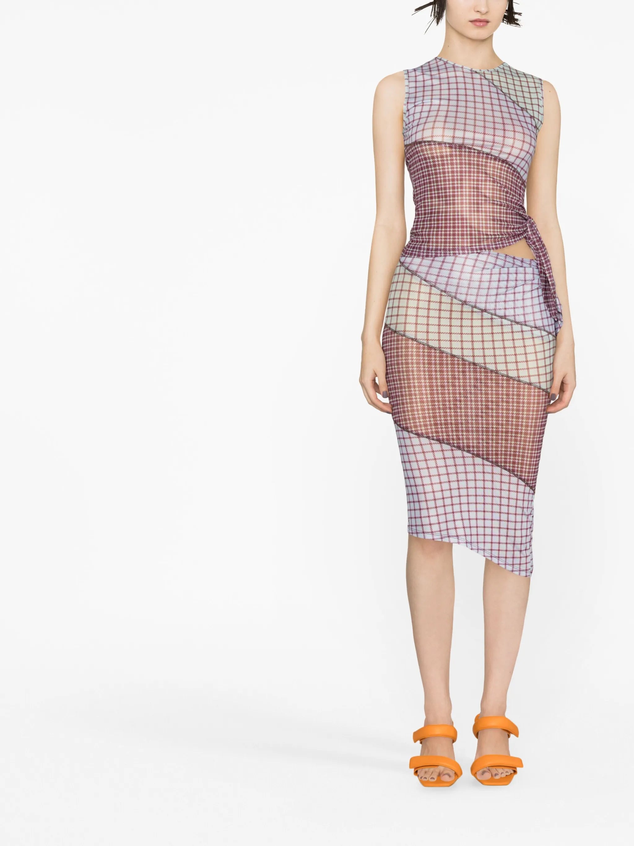 Sienna plaid check-pattern skirt
