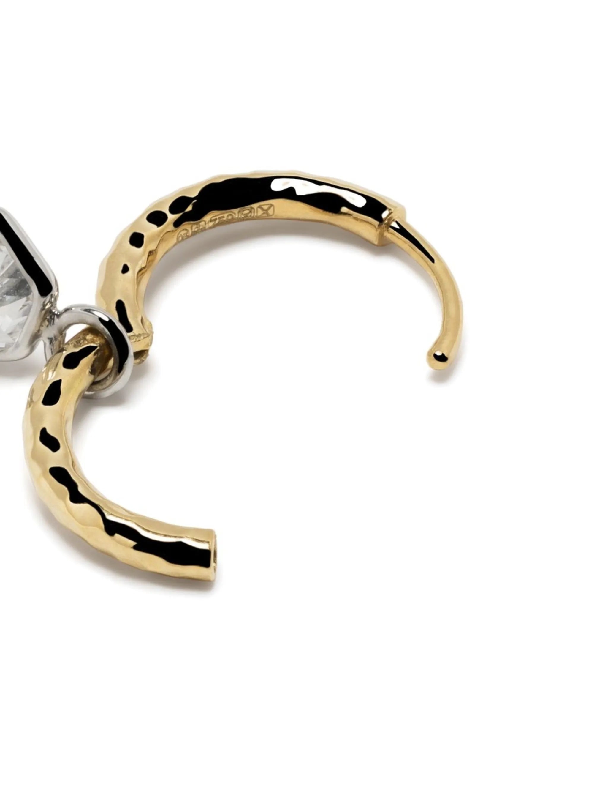 18kt yellow gold Petit Gabby diamond hoop earring