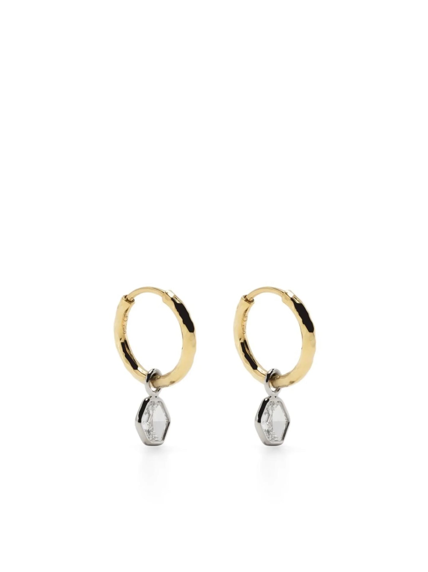 18kt yellow gold Petit Gabby diamond hoop earring