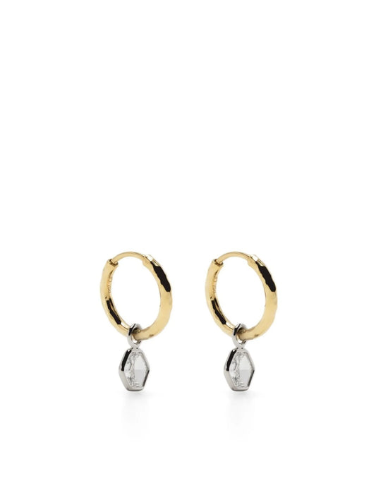 18kt yellow gold Petit Gabby diamond hoop earring
